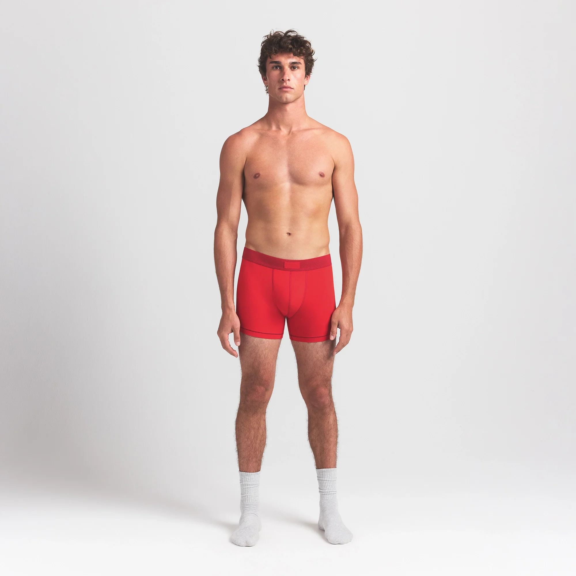 SKIMS COTTON MENS 3" BOXER BRIEF 3-PACK | RUBY ESPRESSO MULTI - Image 2