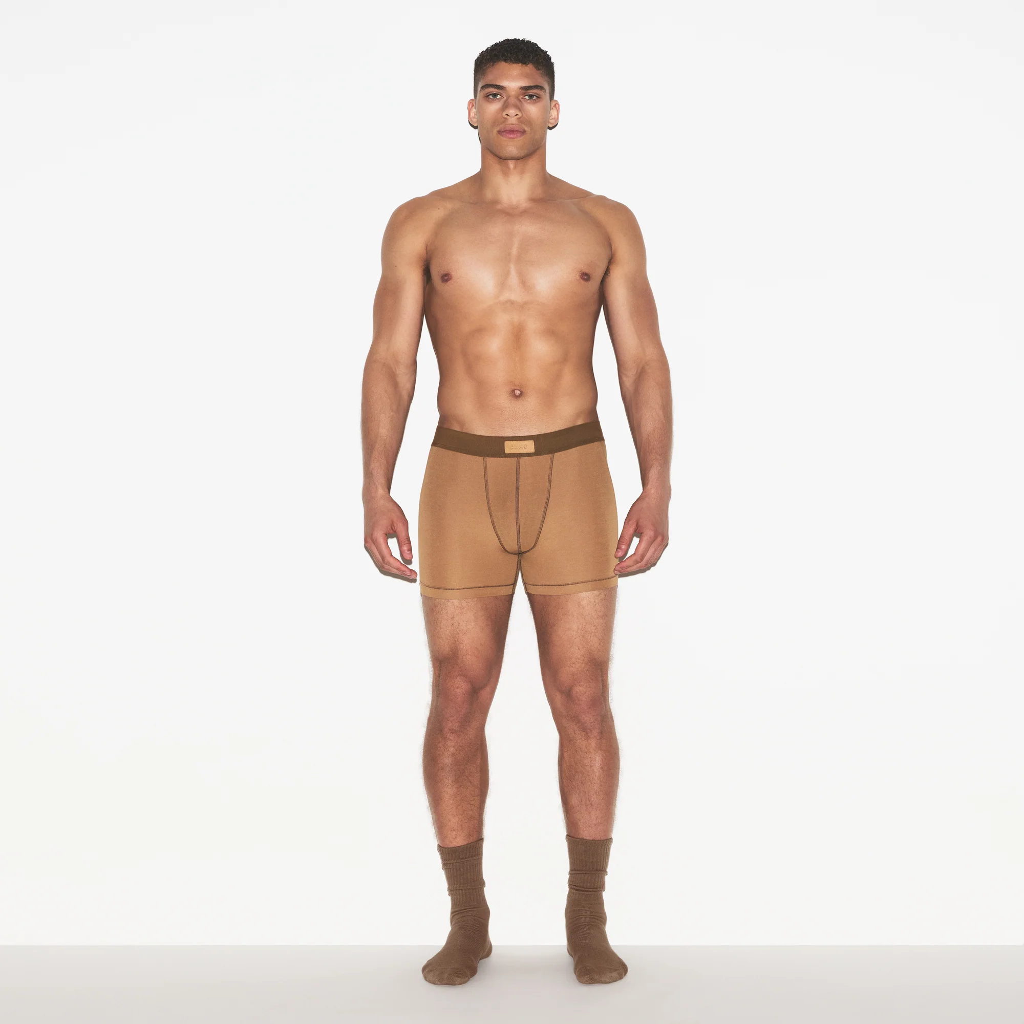 SKIMS COTTON MENS 3" BOXER BRIEF 3-PACK | RUSSET MULTI - Image 2