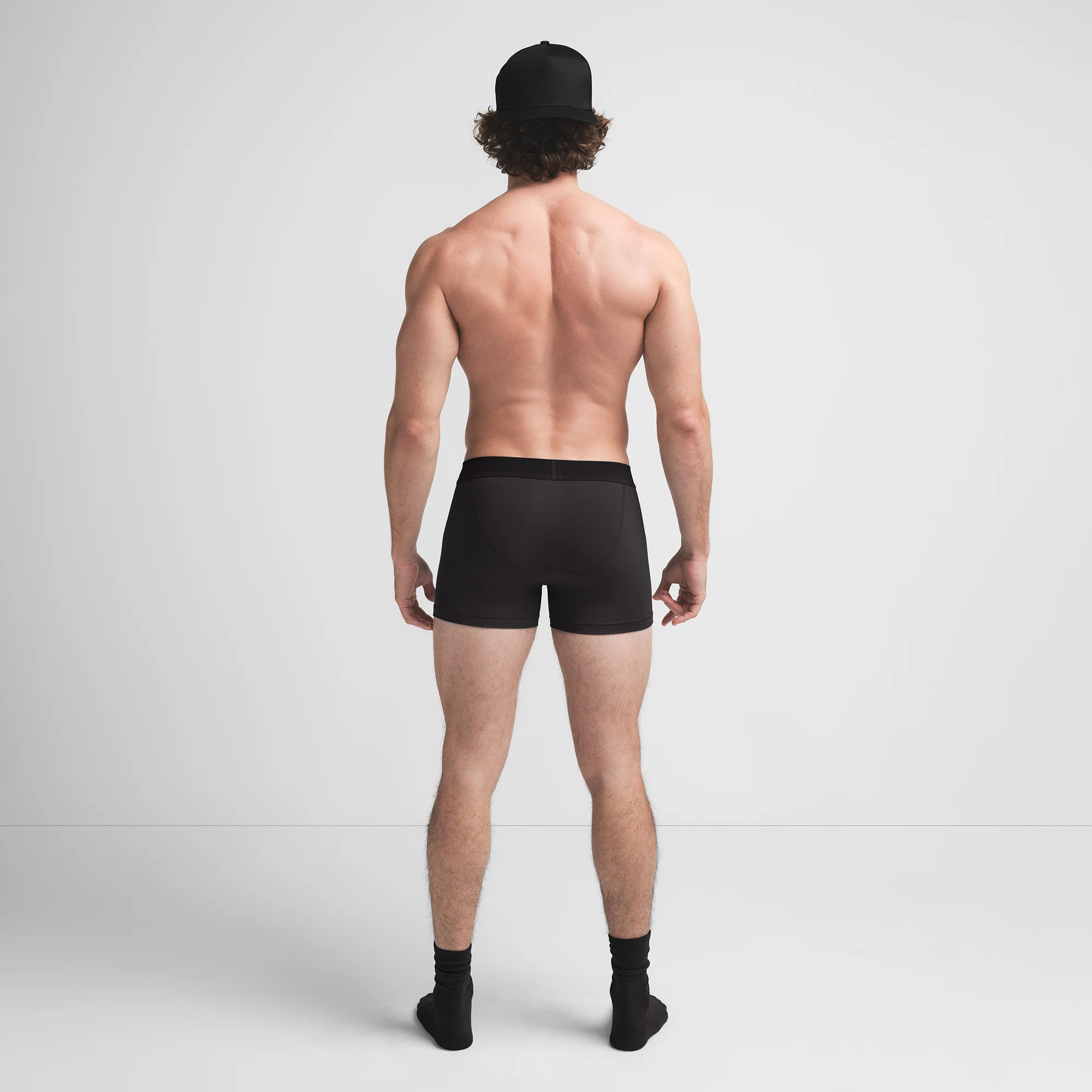 SKIMS COTTON MENS 3" BOXER BRIEF | ONYX - Image 5