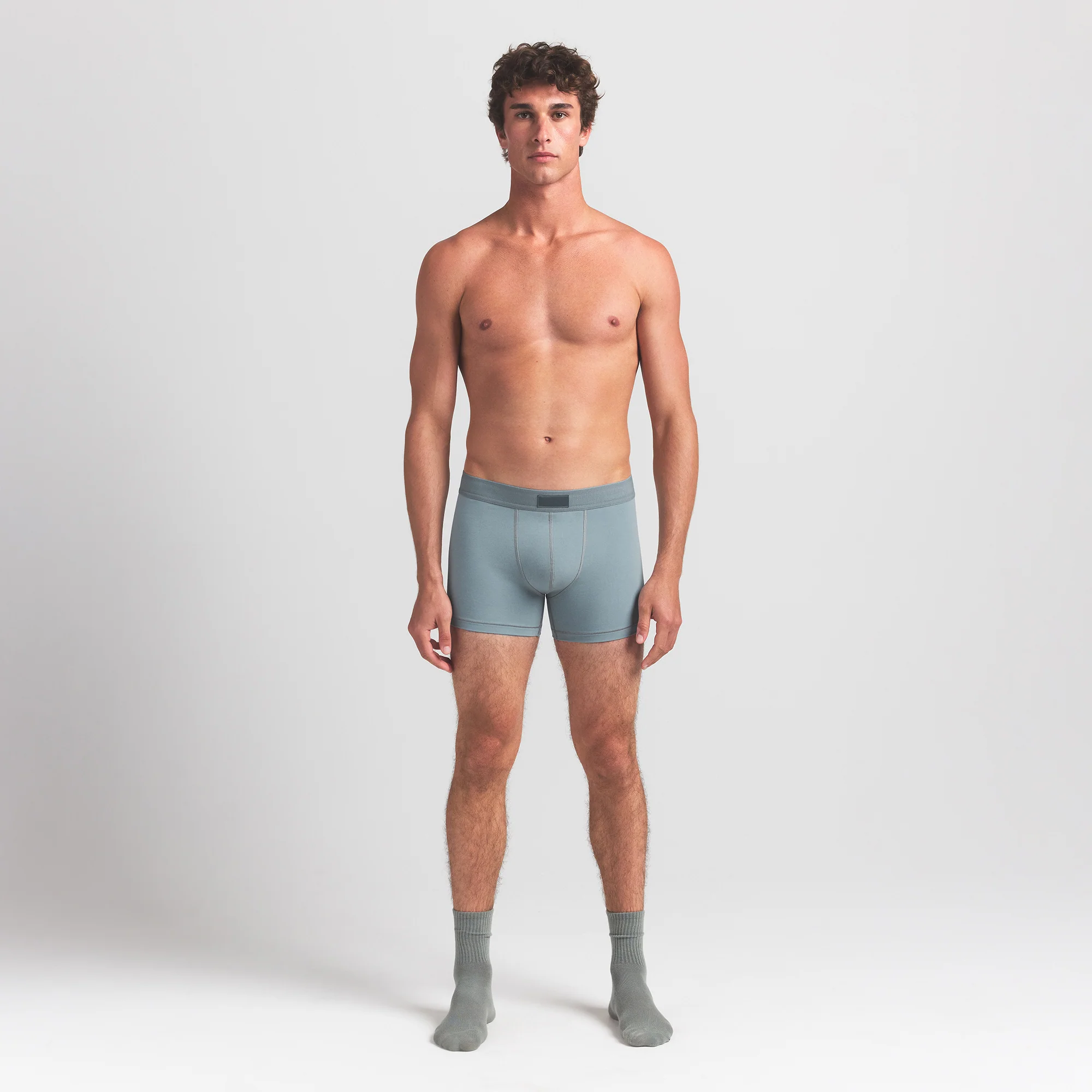 SKIMS COTTON MENS 3" BOXER BRIEF | SKY - Image 2