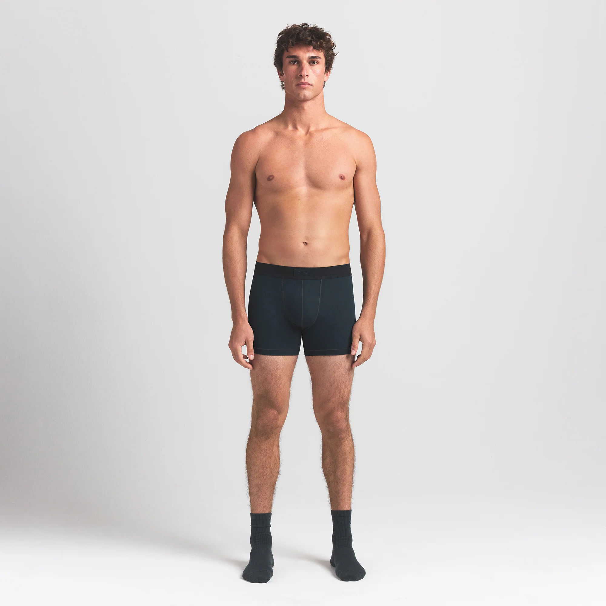 SKIMS COTTON MENS 3" BOXER BRIEF | VERDANT - Image 2