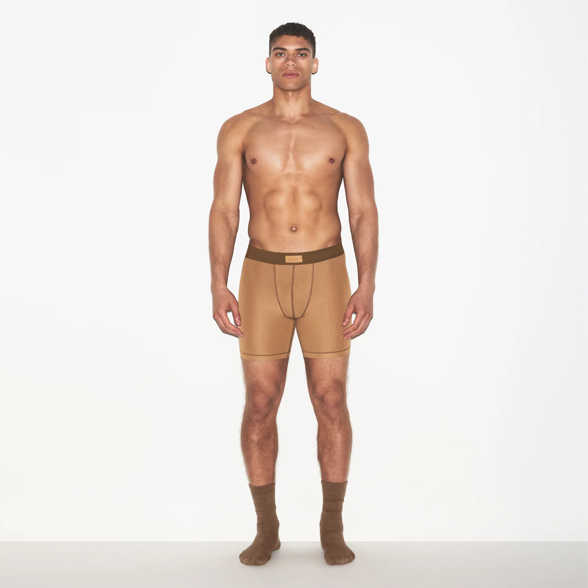 SKIMS COTTON MENS 5" BOXER BRIEF 3-PACK | RUSSET MULTI - Image 2