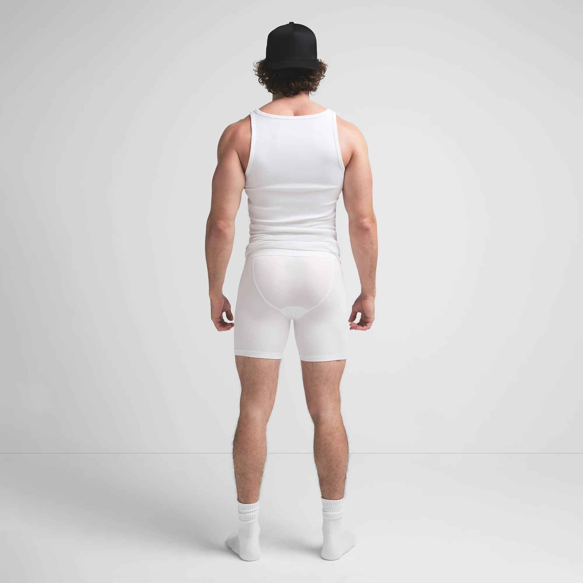 SKIMS COTTON MENS 5" BOXER BRIEF | CHALK - Image 5