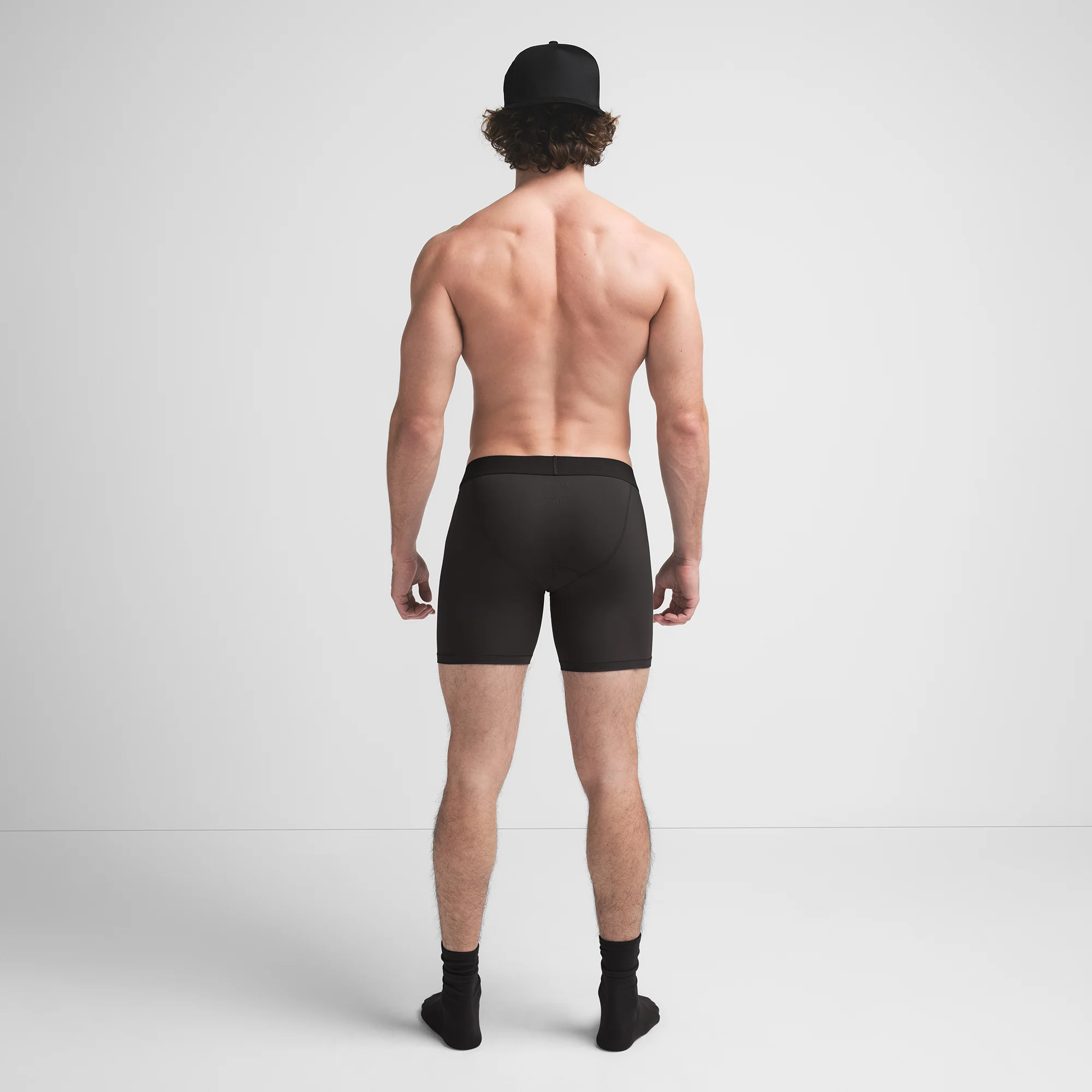 SKIMS COTTON MENS 5" BOXER BRIEF | ONYX - Image 4