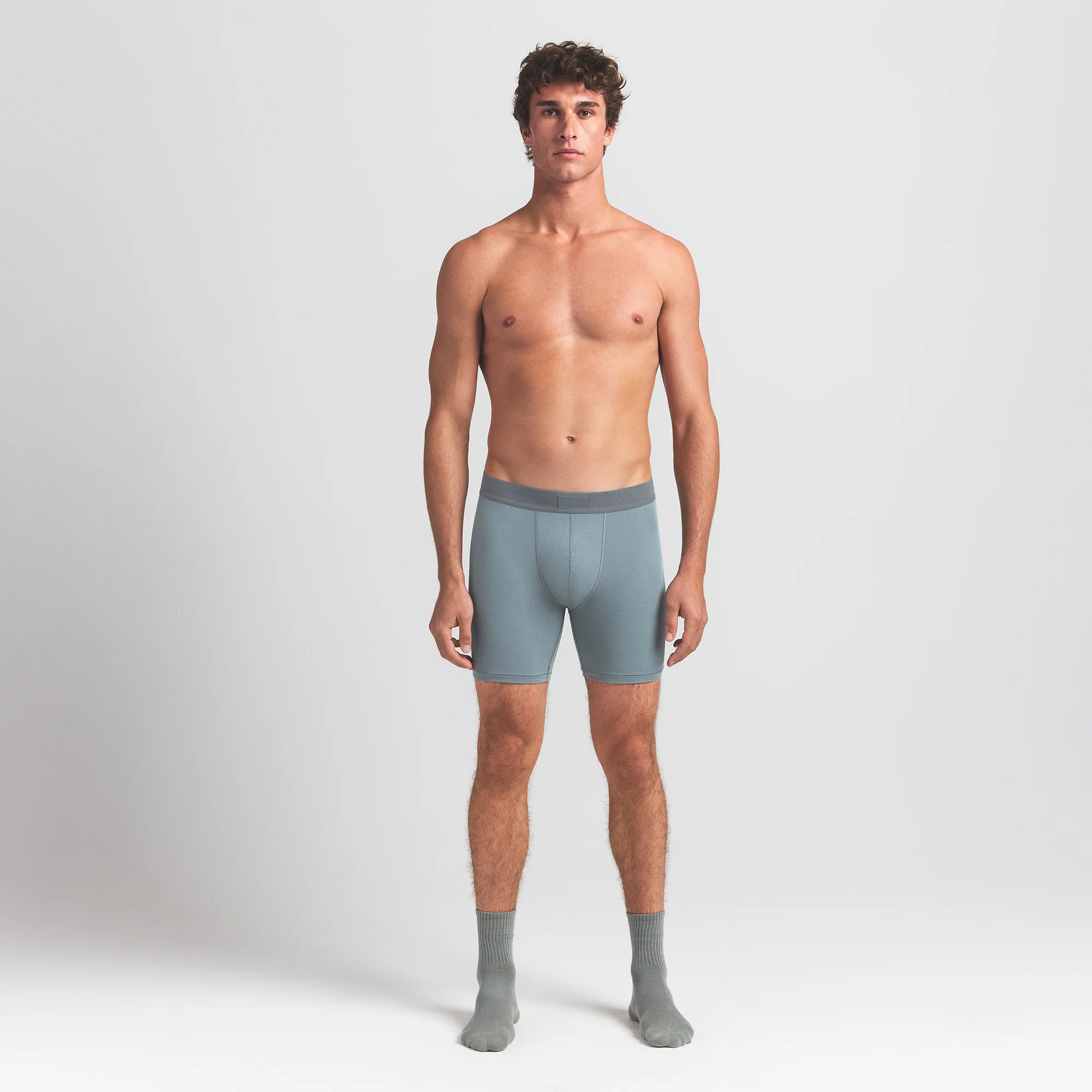 SKIMS COTTON MENS 5" BOXER BRIEF | SKY - Image 2