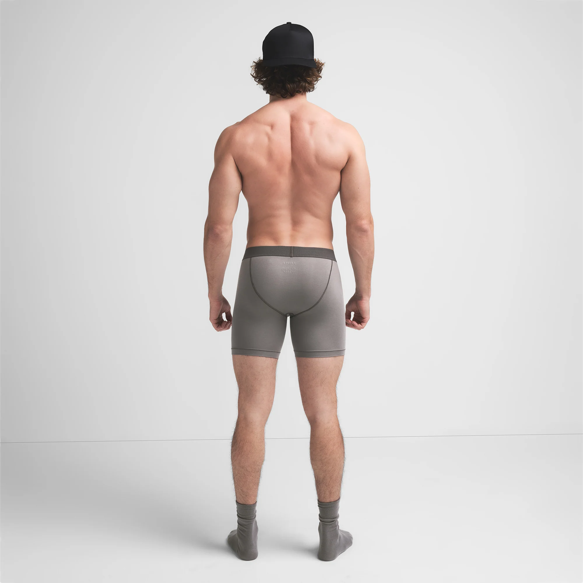 SKIMS COTTON MENS 5" BOXER BRIEF | WASHED GUNMETAL - Image 5