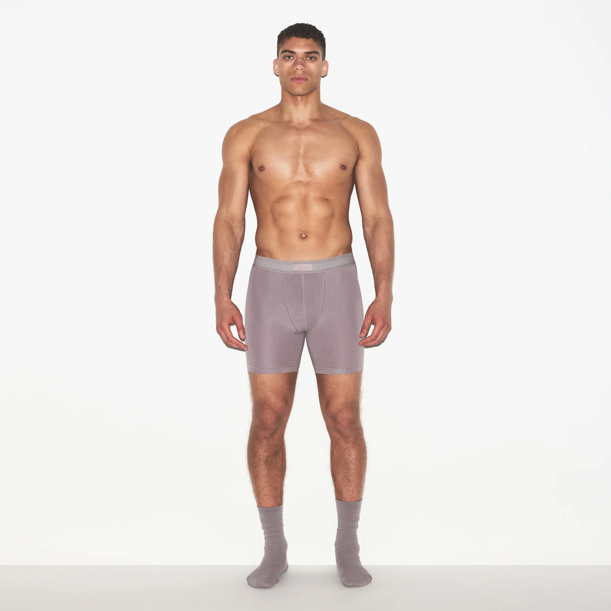 SKIMS COTTON MENS 5" BOXER BRIEF | ZINC - Image 2