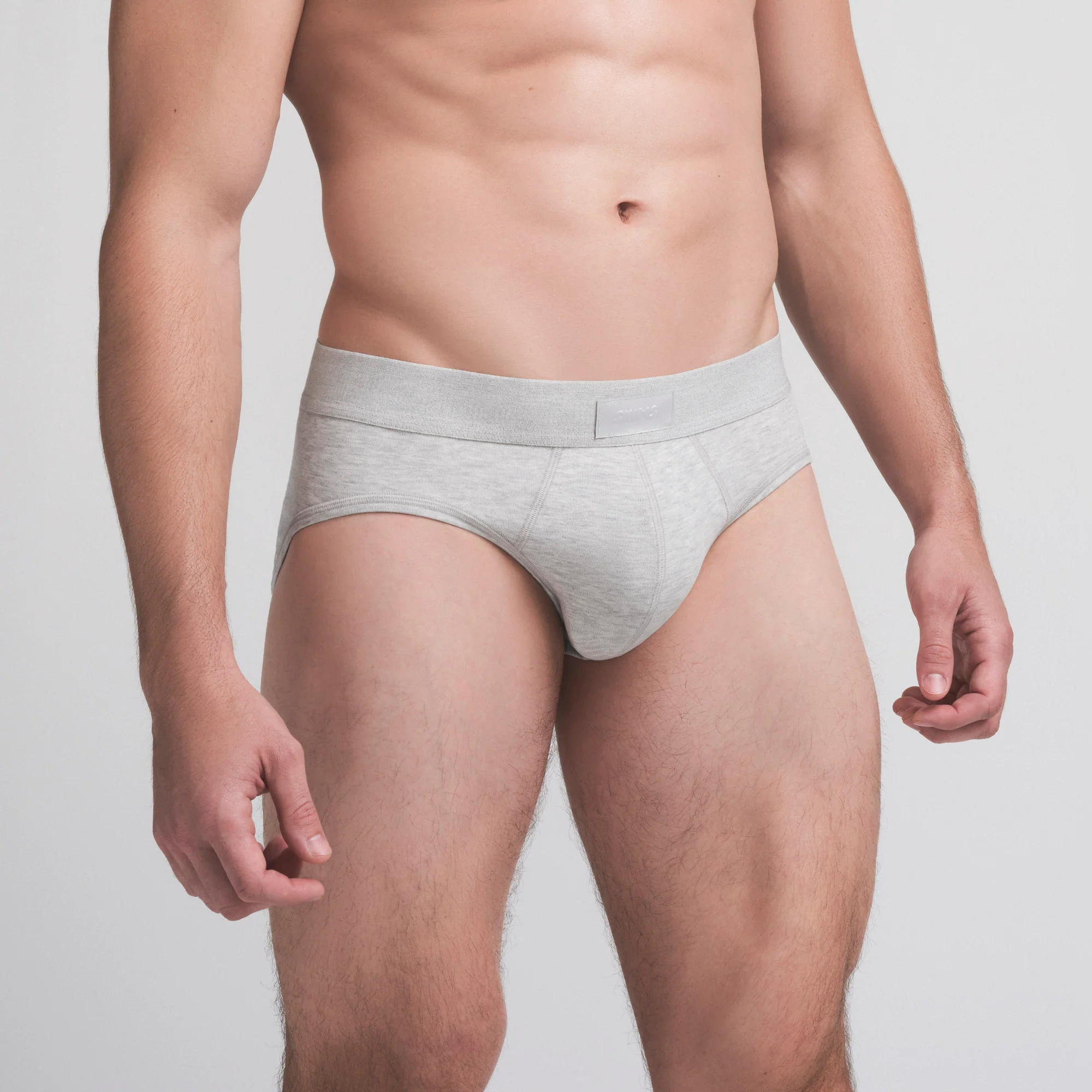 SKIMS COTTON MENS BRIEF | LIGHT HEATHER GREY - Image 3