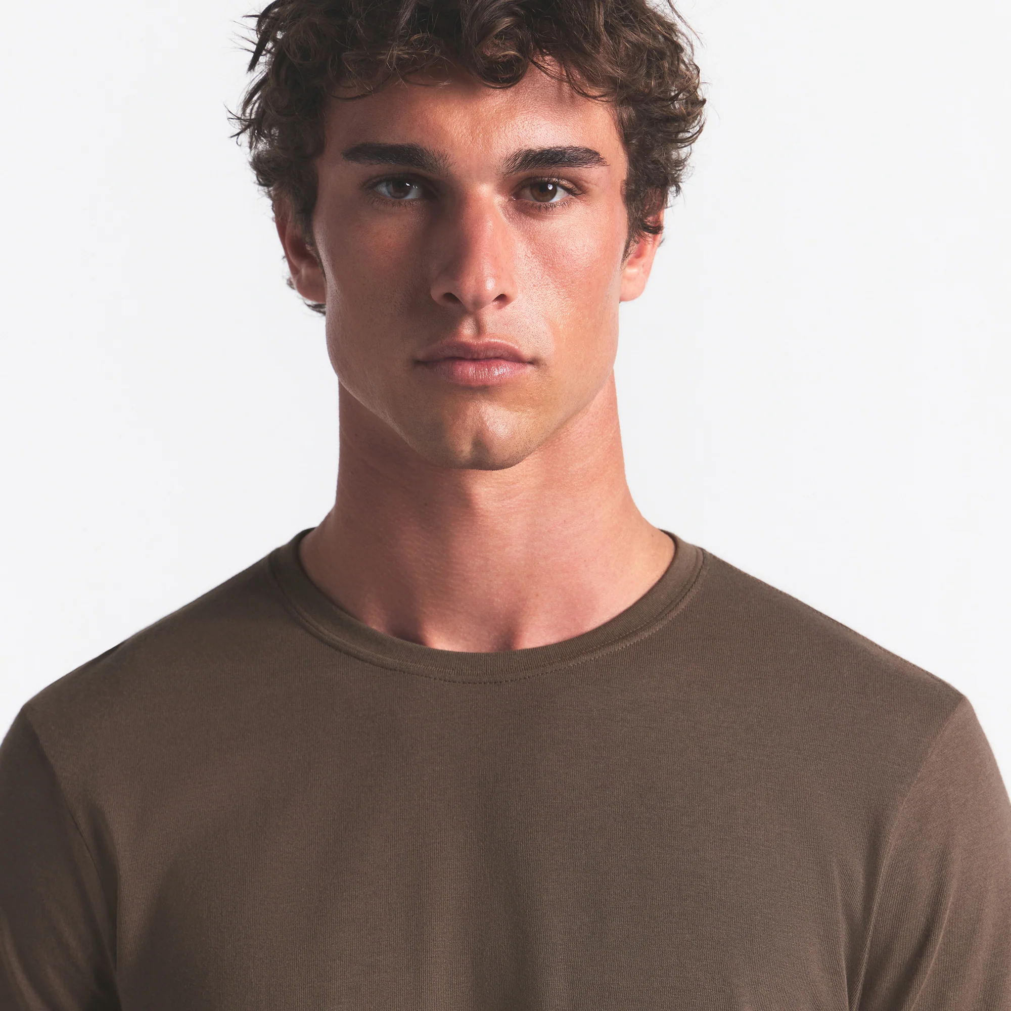 SKIMS COTTON MENS CLASSIC LONG SLEEVE T-SHIRT | DRIFTWOOD - Image 3