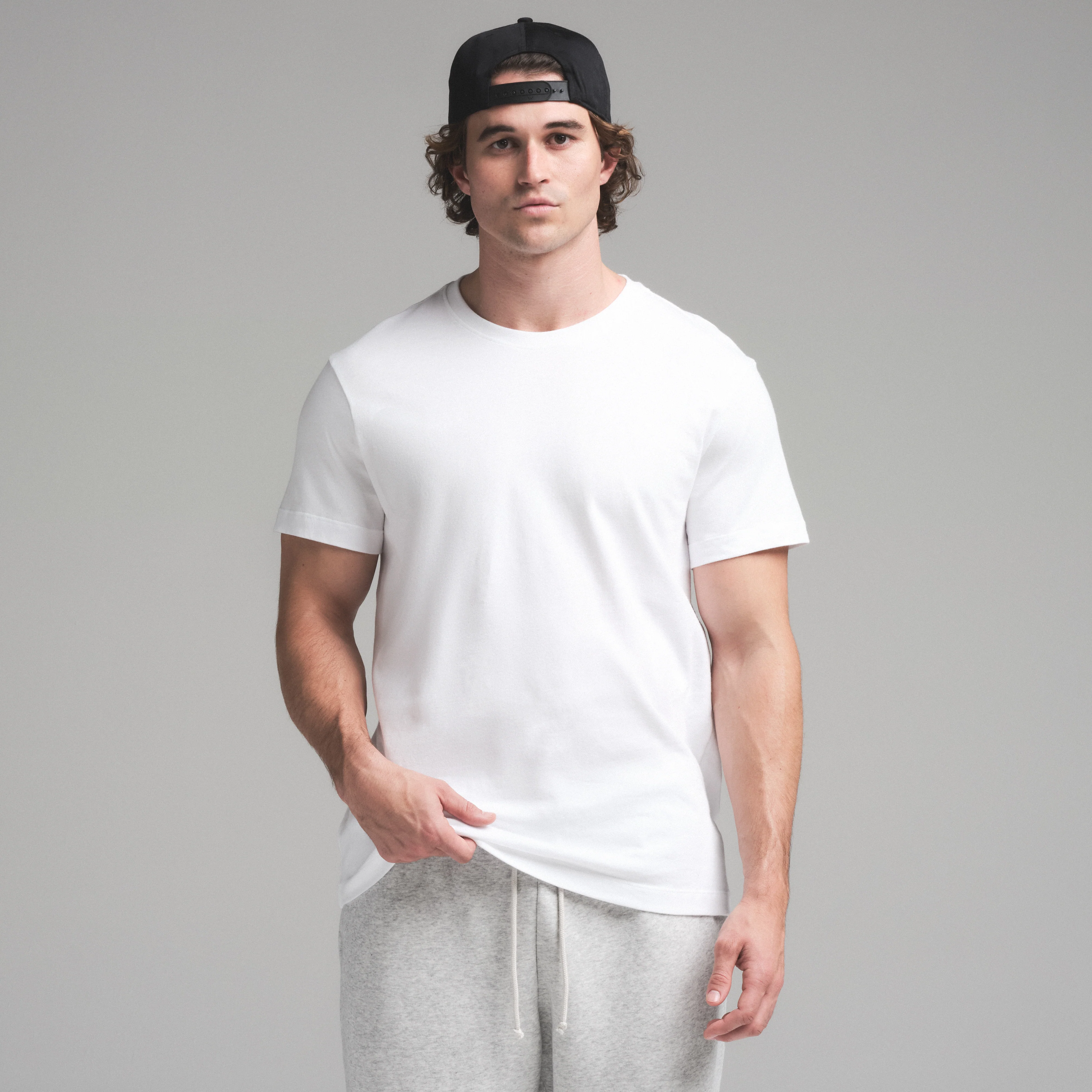 SKIMS COTTON MENS CLASSIC T-SHIRT | CHALK - Image 3