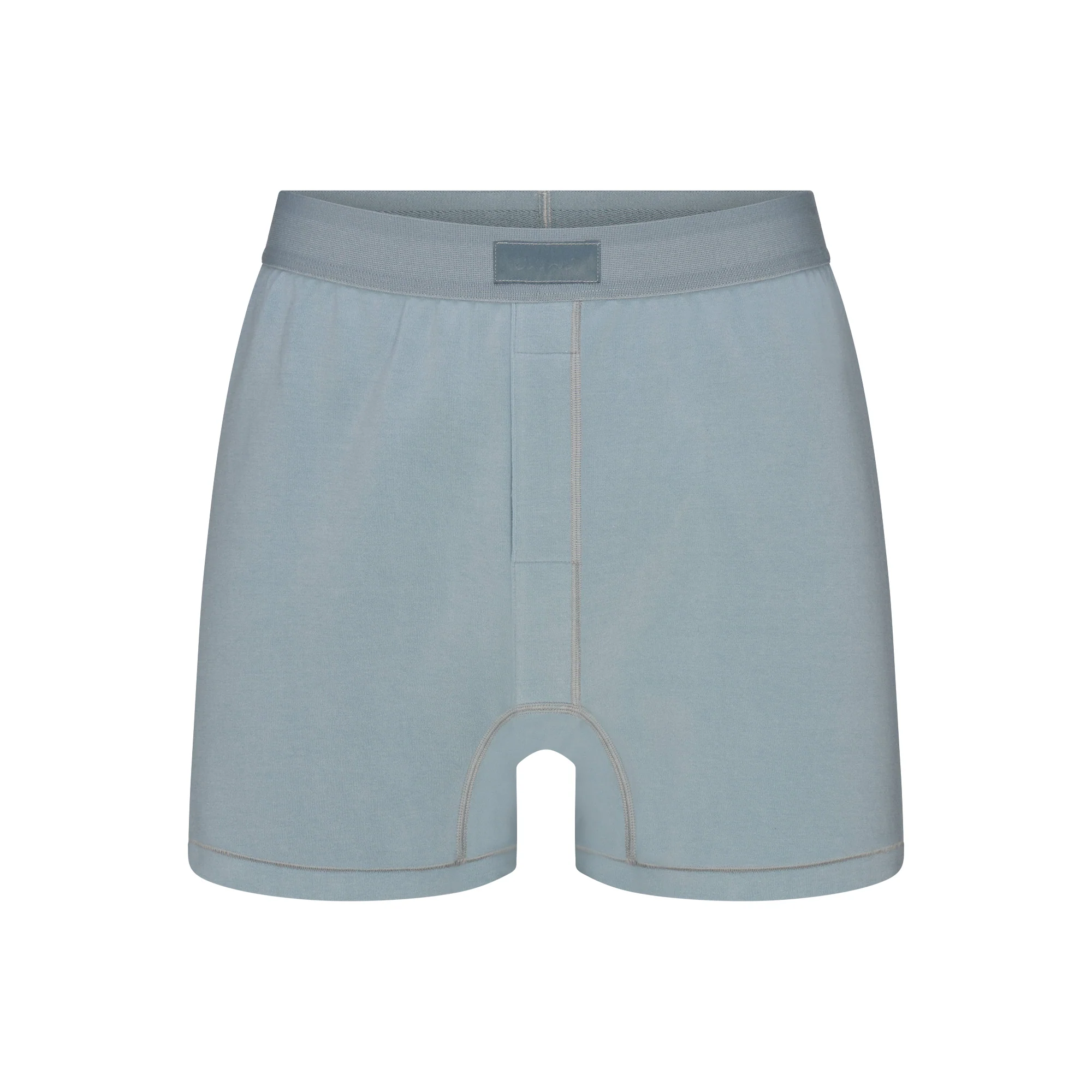 SKIMS COTTON MENS KNIT BOXER | SKY