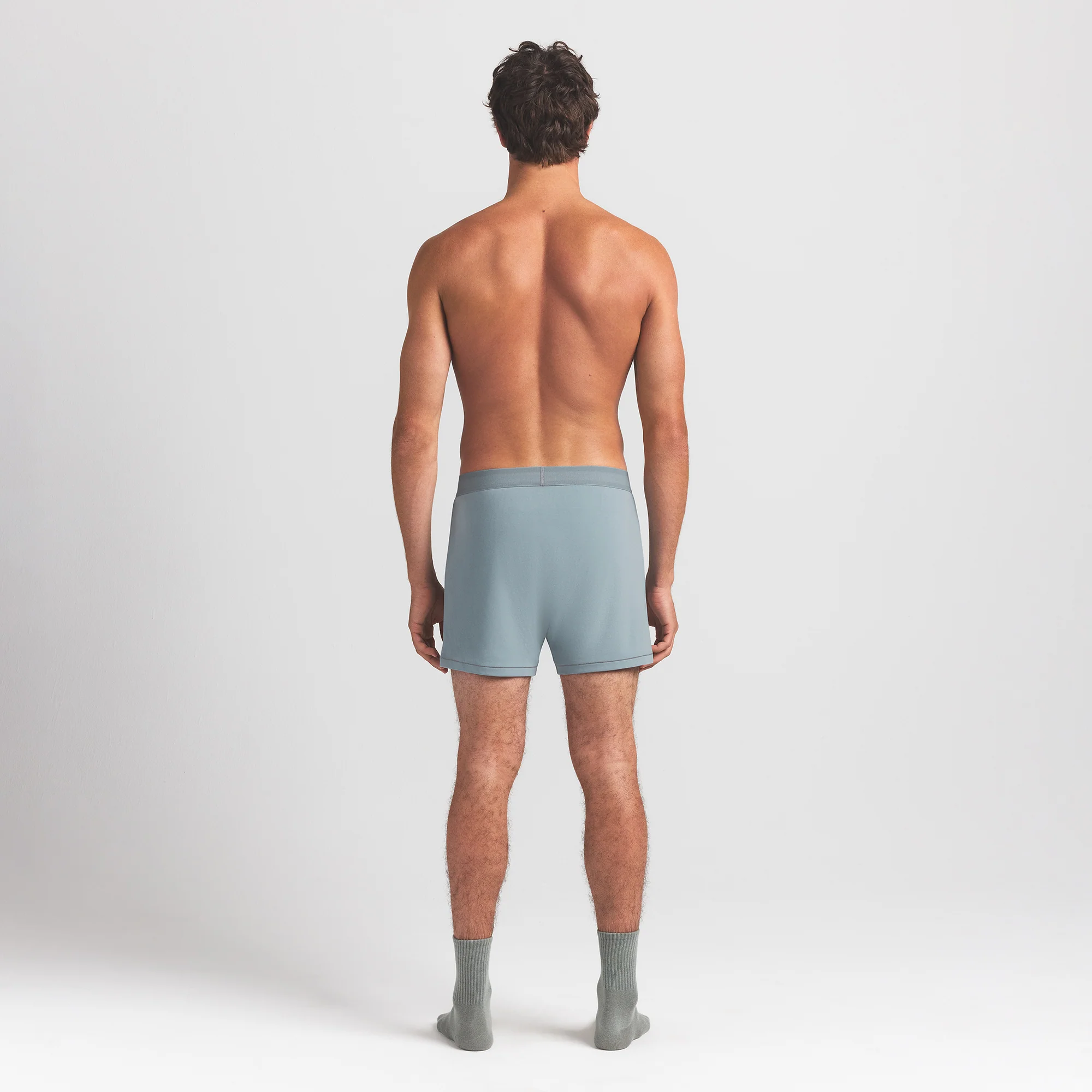 SKIMS COTTON MENS KNIT BOXER | SKY - Image 4