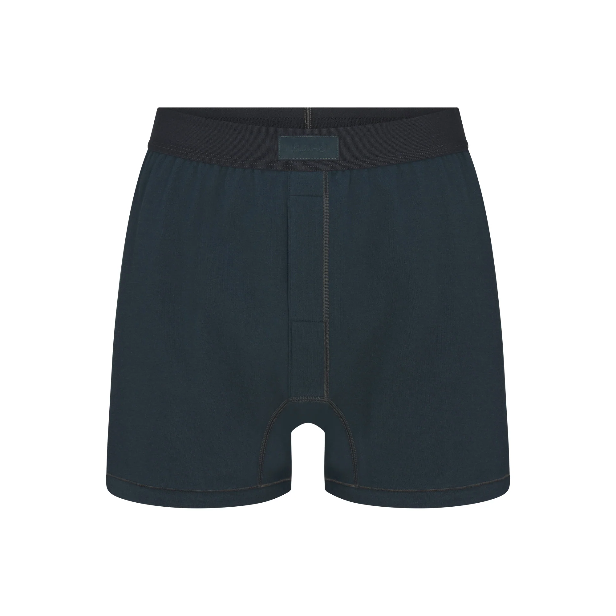 SKIMS COTTON MENS KNIT BOXER | VERDANT