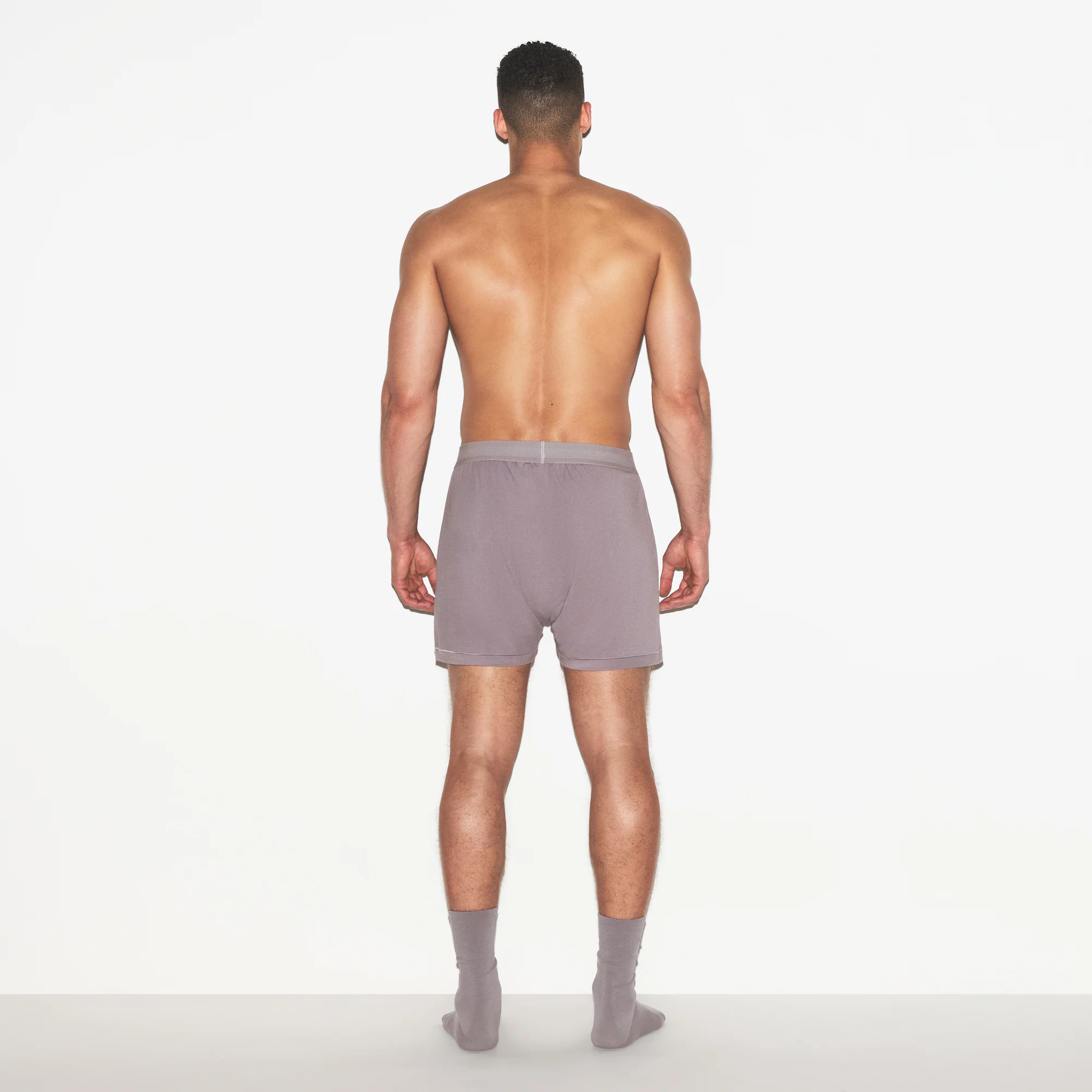 SKIMS COTTON MENS KNIT BOXER | ZINC - Image 3