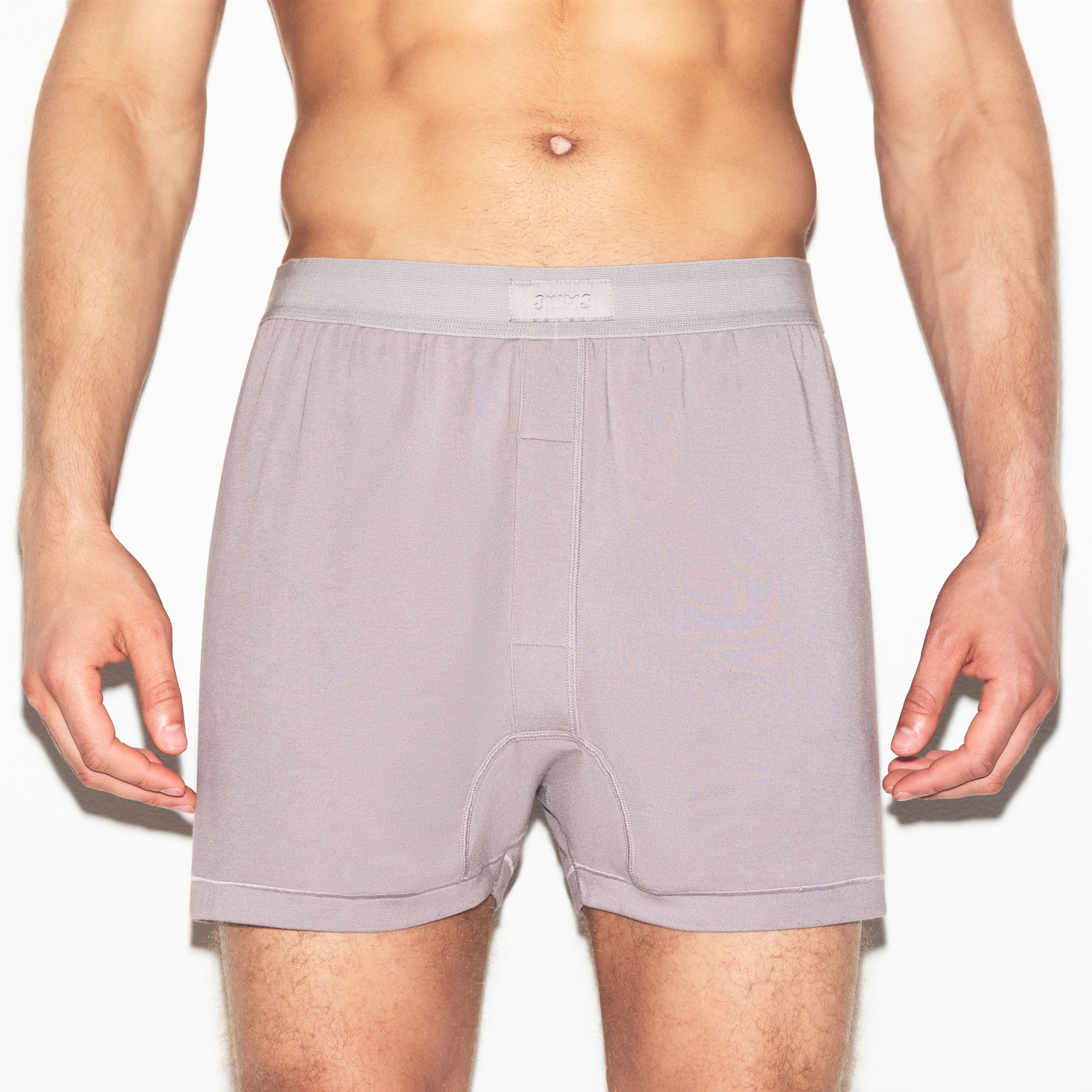 SKIMS COTTON MENS KNIT BOXER | ZINC - Image 4