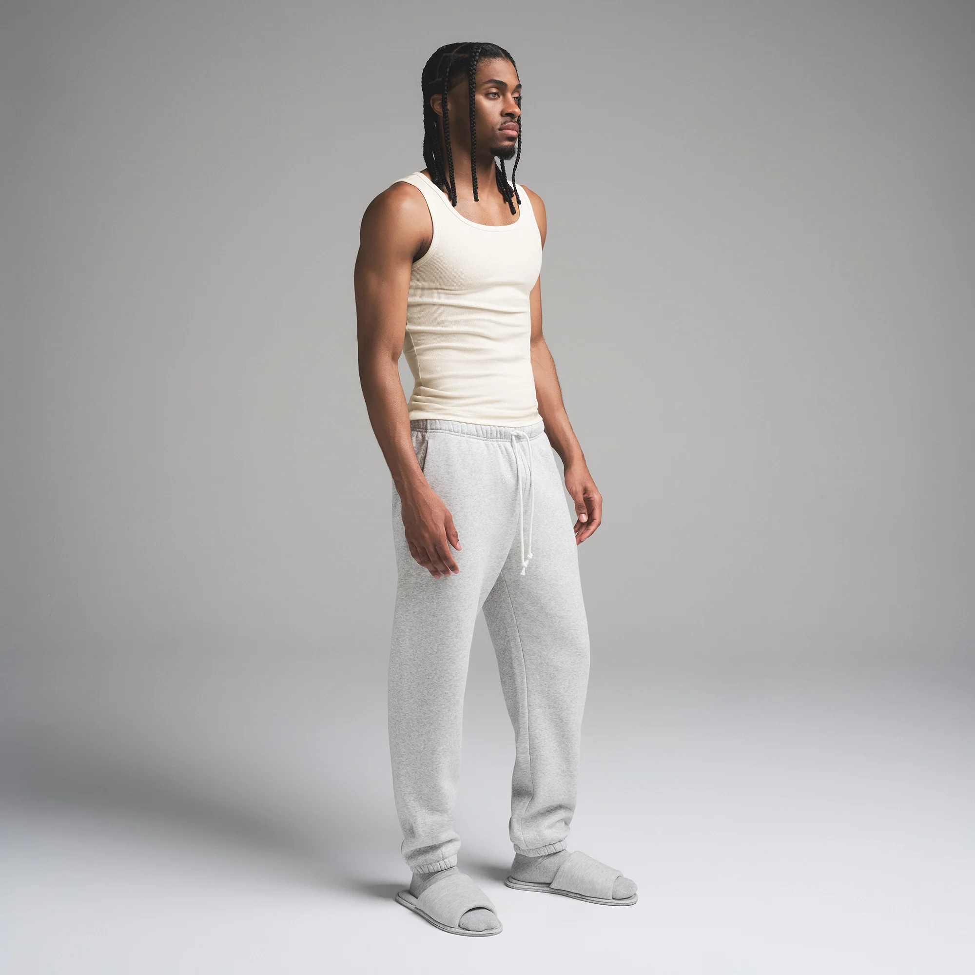 SKIMS COTTON MENS RIB TANK 3-PACK | ECRU MULTI - Image 3