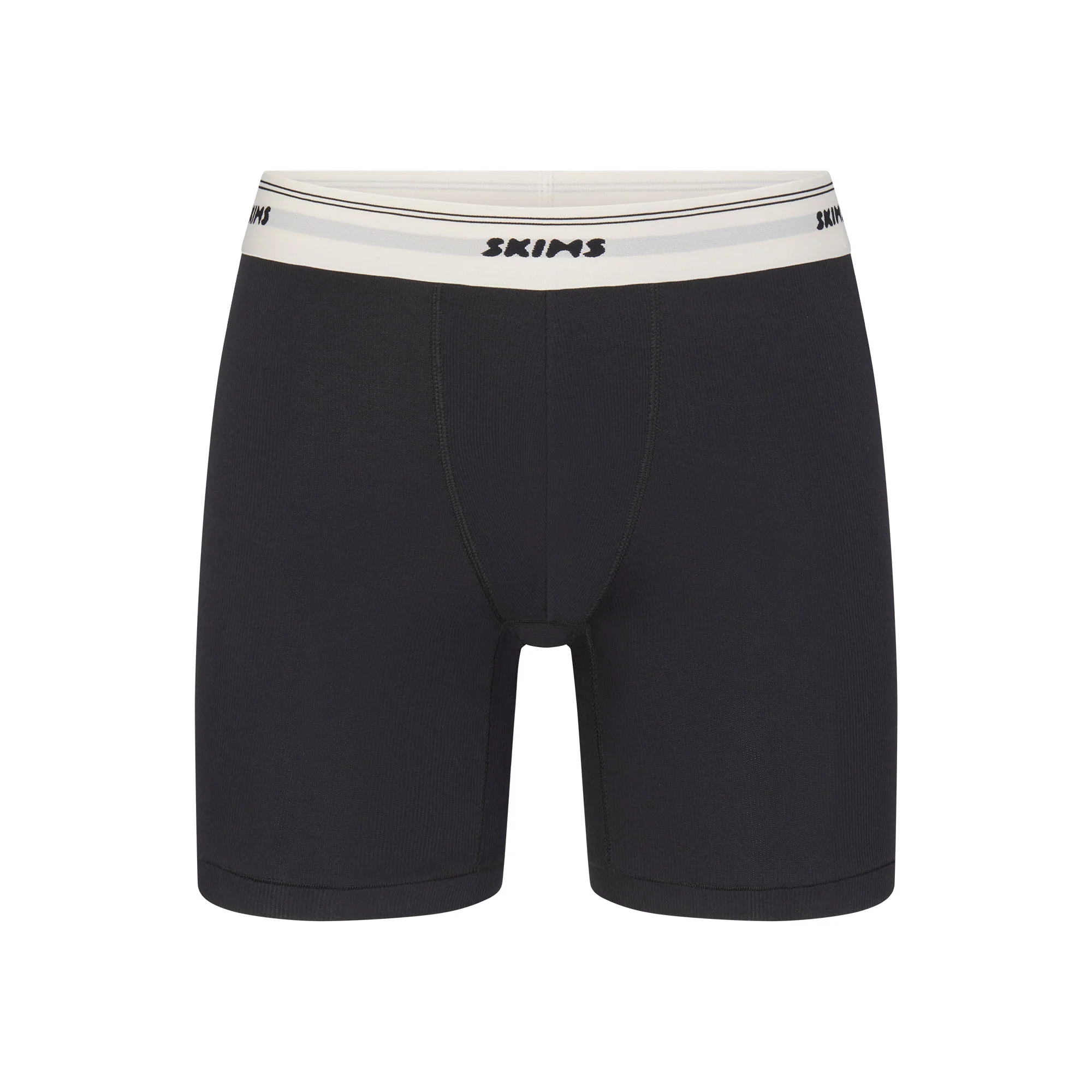 SKIMS COTTON RIB MENS 5" BOXER BRIEF | ONYX