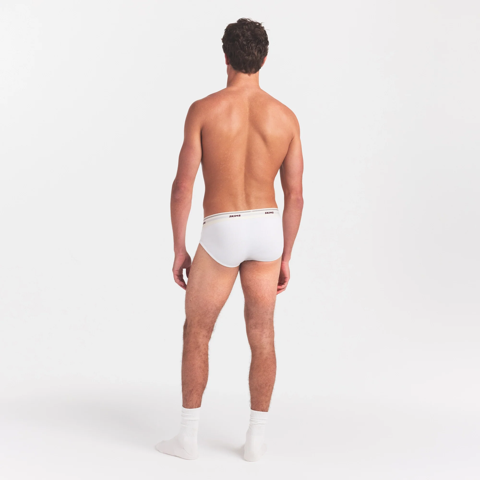 SKIMS COTTON RIB MENS BRIEF | CHALK - Image 4