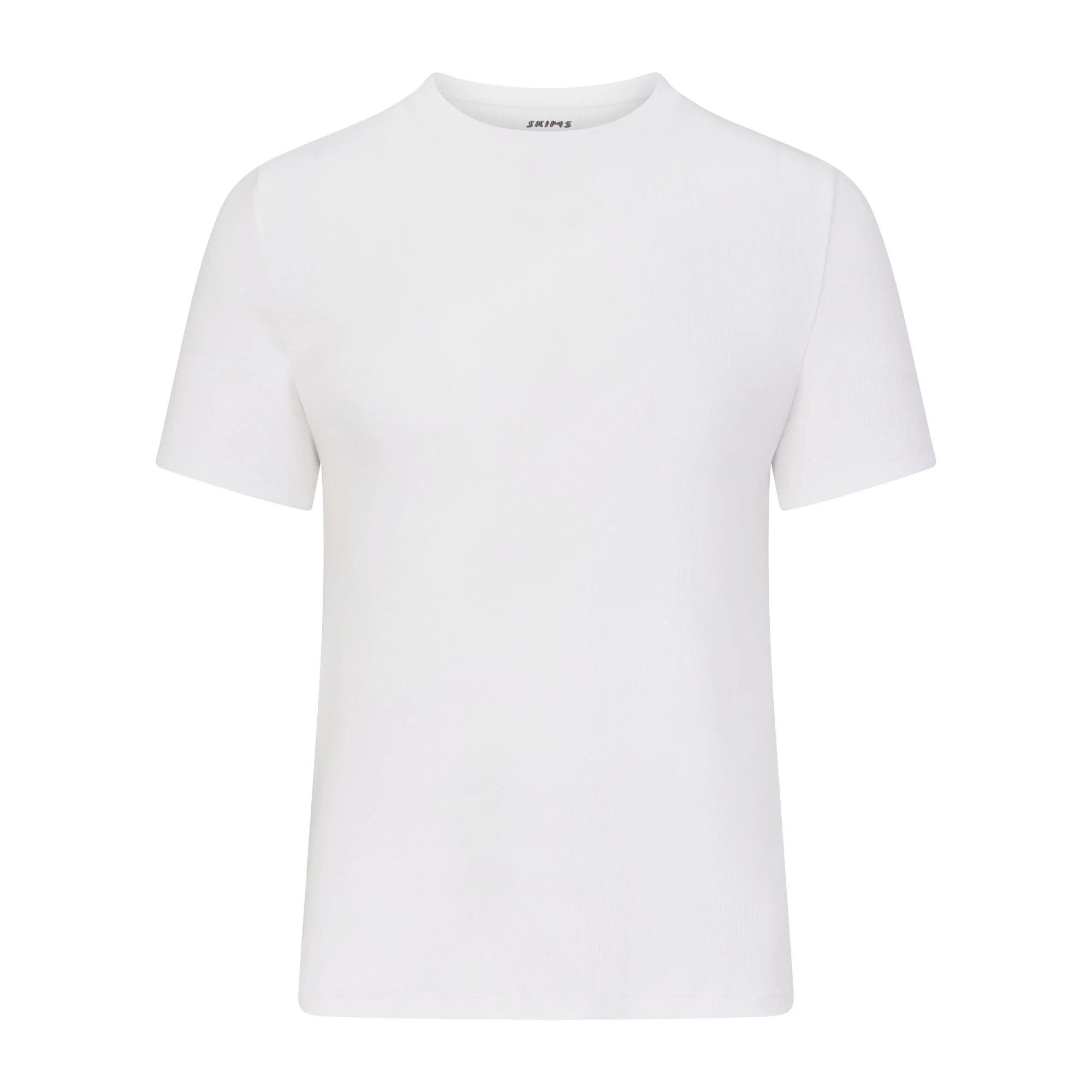 SKIMS COTTON RIB MENS T-SHIRT | CHALK