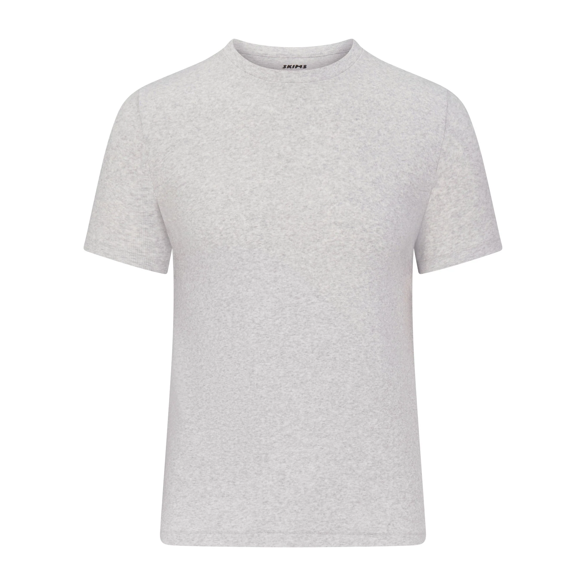 SKIMS COTTON RIB MENS T-SHIRT | LIGHT HEATHER GREY