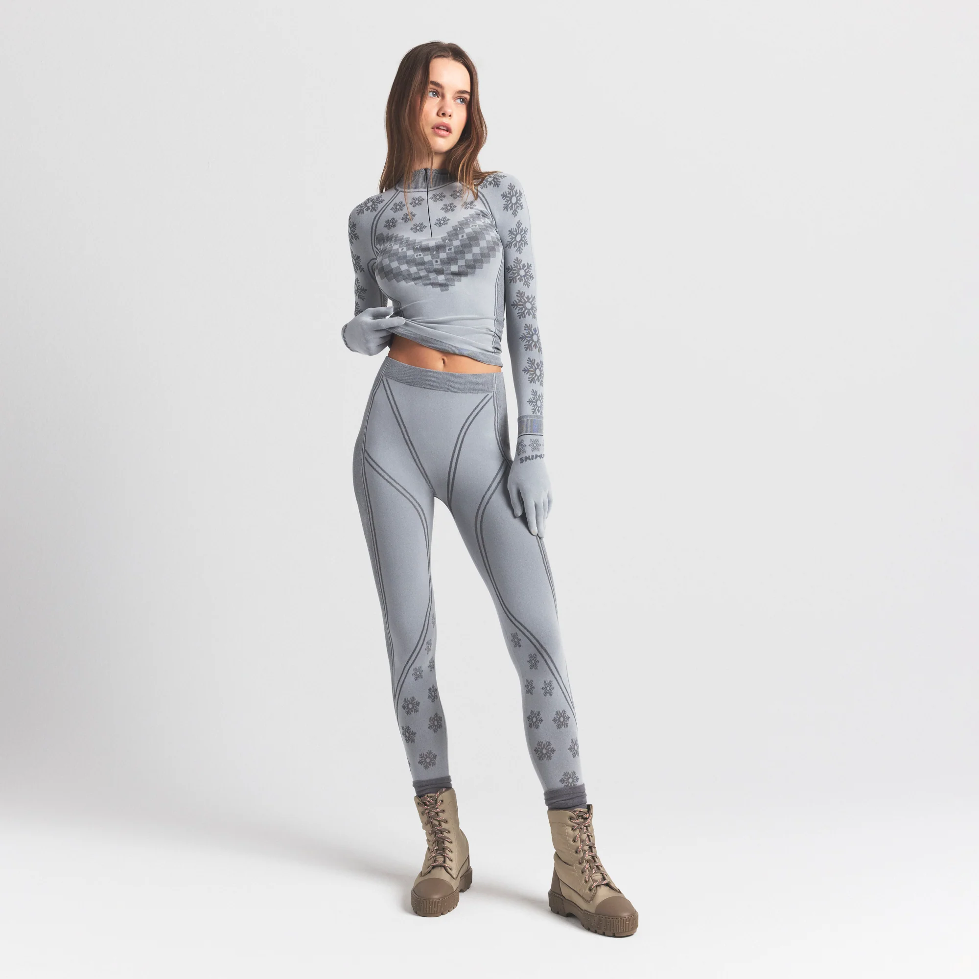 SKIMS FIRST LAYERS LEGGING | MIRROR WINTER FAIR ISLE - Image 2