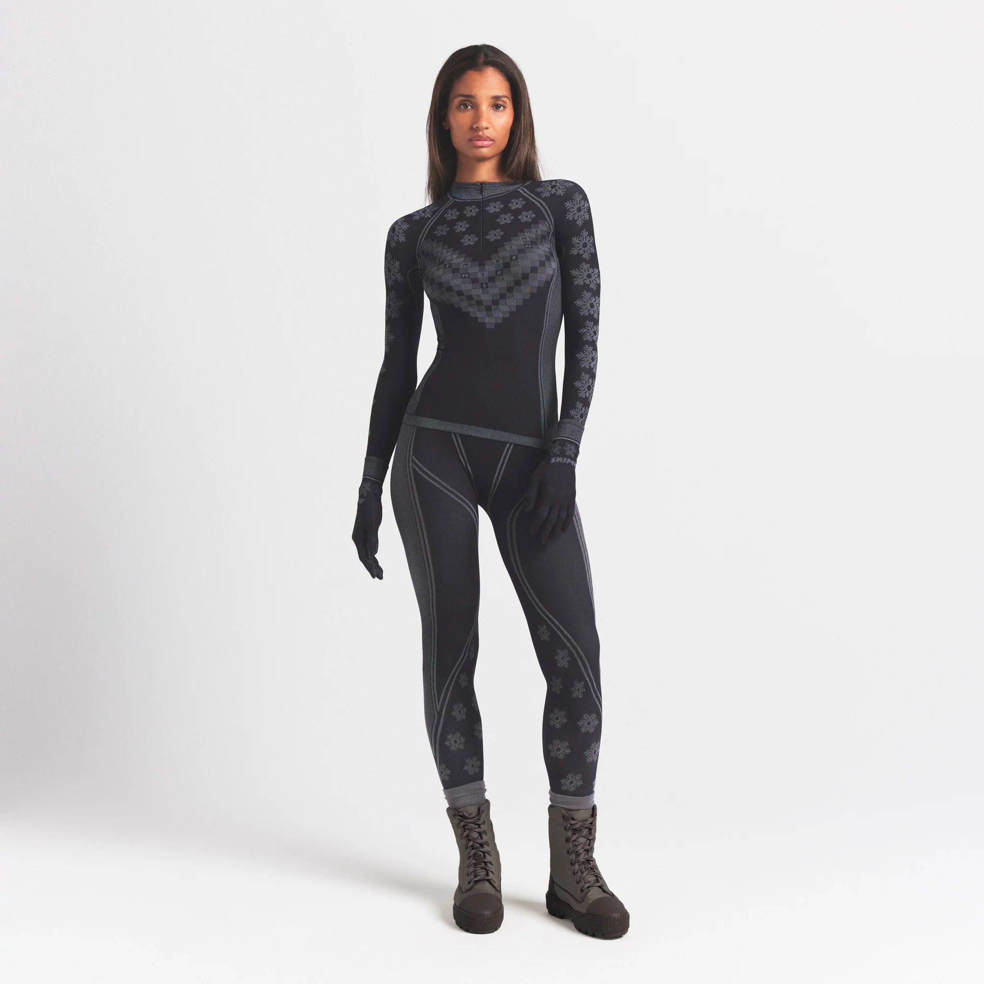 SKIMS FIRST LAYERS LEGGING | OBSIDIAN WINTER FAIR ISLE - Image 2