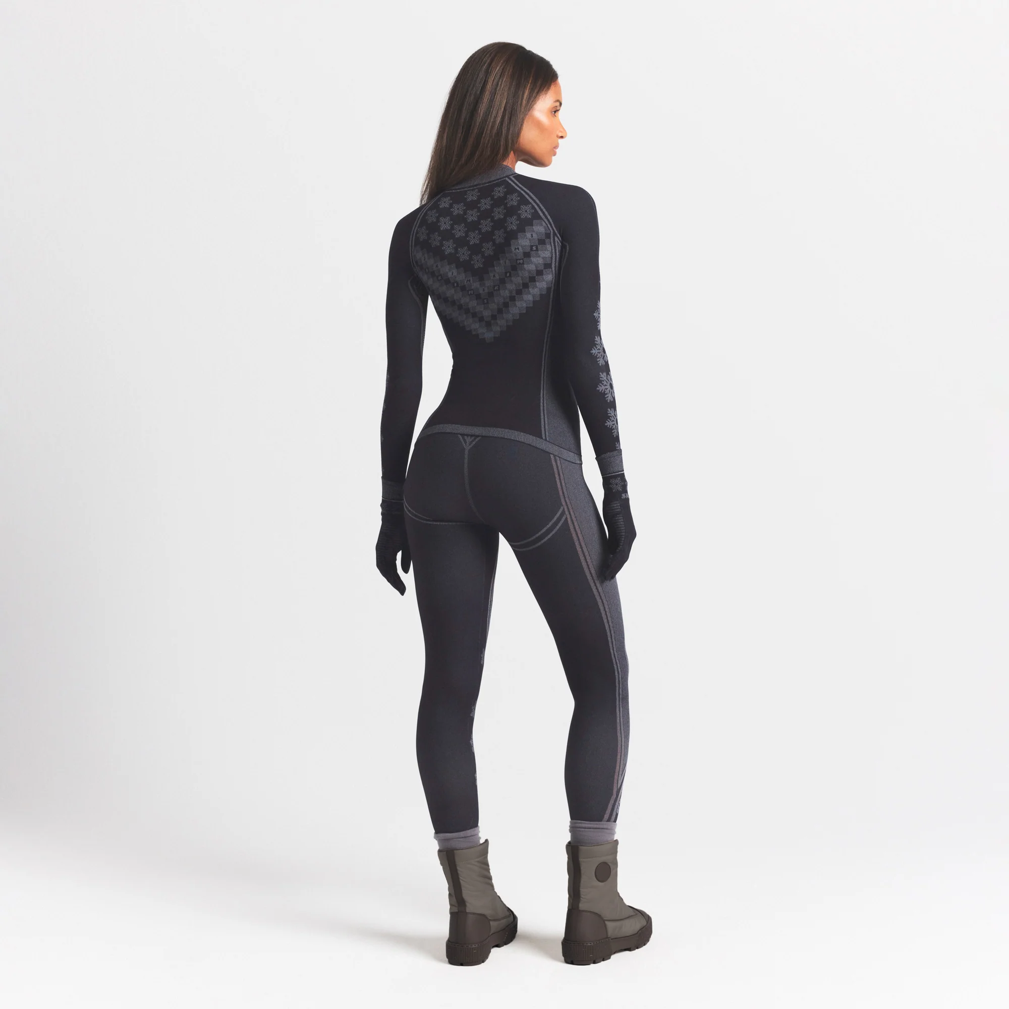 SKIMS FIRST LAYERS LEGGING | OBSIDIAN WINTER FAIR ISLE - Image 4