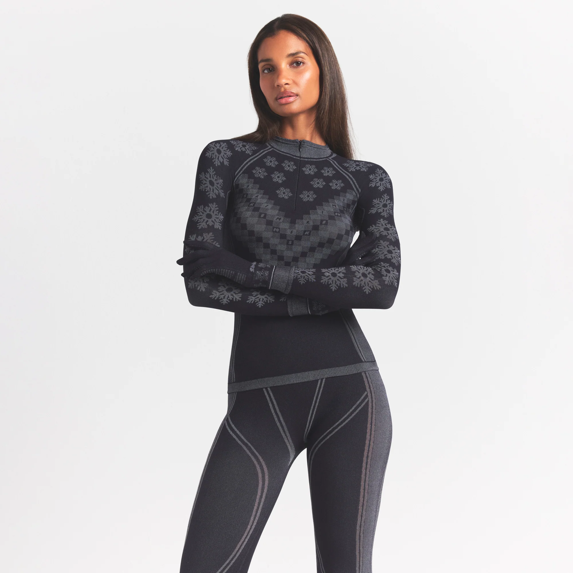 SKIMS FIRST LAYERS LEGGING | OBSIDIAN WINTER FAIR ISLE - Image 5