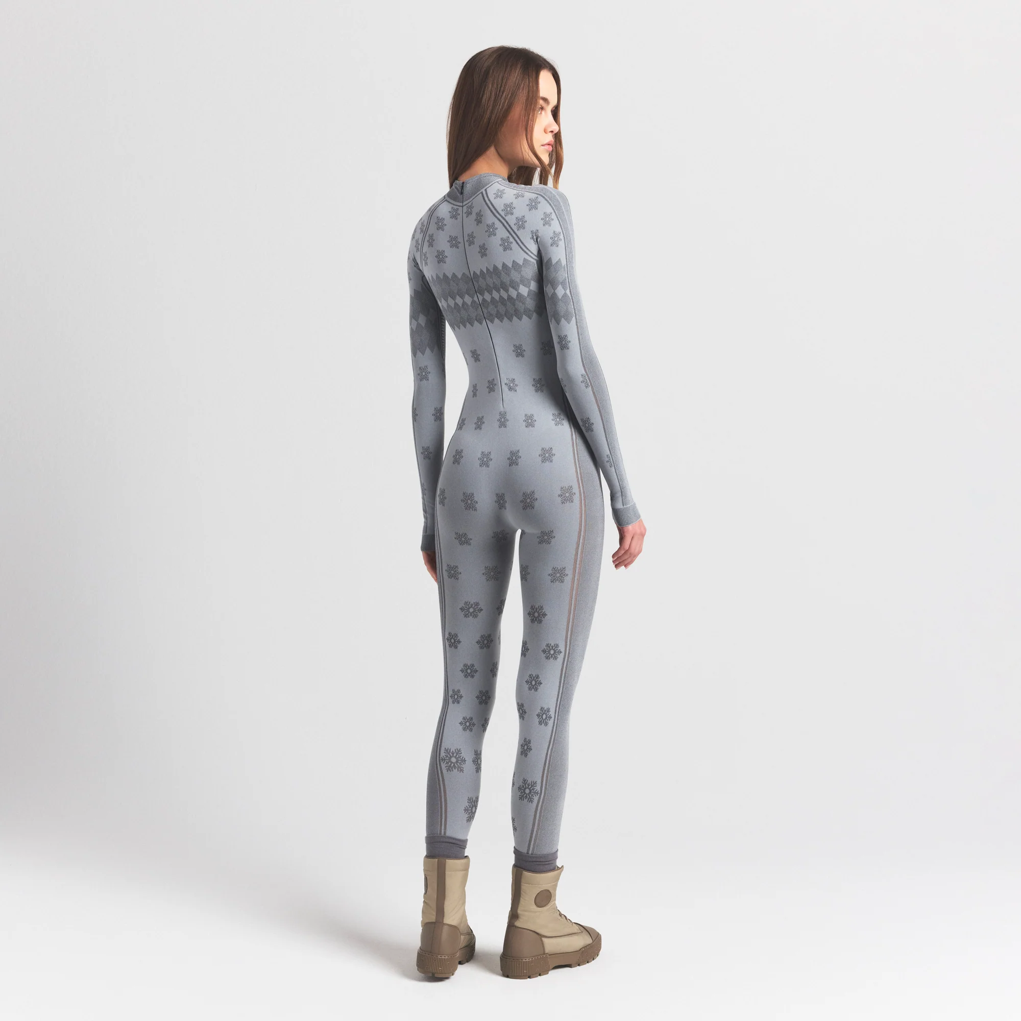 SKIMS FIRST LAYERS TURTLENECK CATSUIT | MIRROR WINTER FAIR ISLE - Image 6
