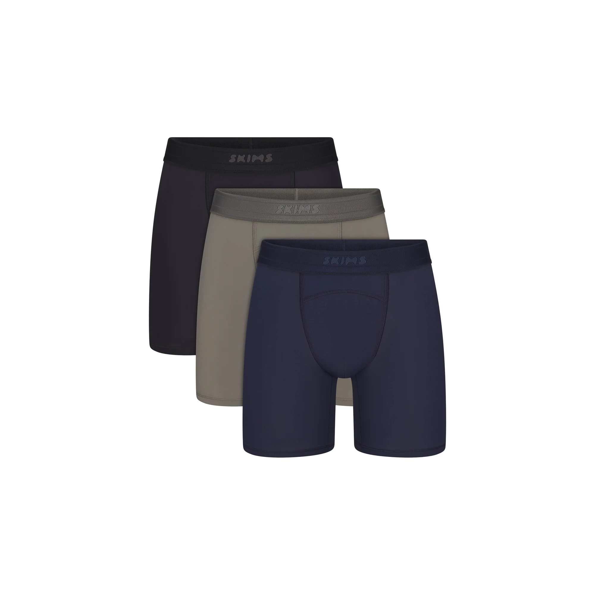 SKIMS FLEX MENS 5" BOXER BRIEF 3-PACK | NAVY GUNMETAL MULTI