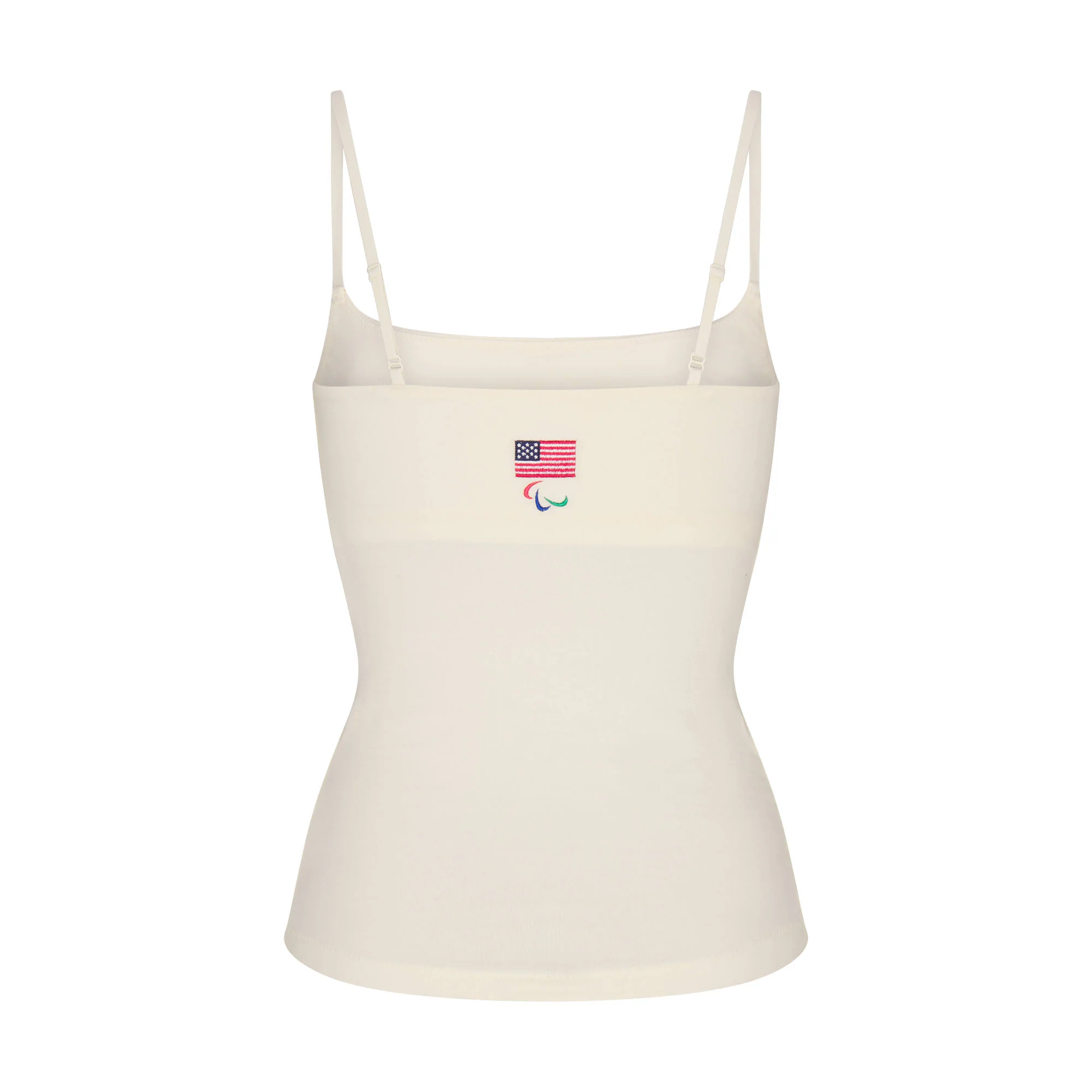 SKIMS FOR TEAM USA COTTON JERSEY PARALYMPIC CAMI | ECRU - Image 5