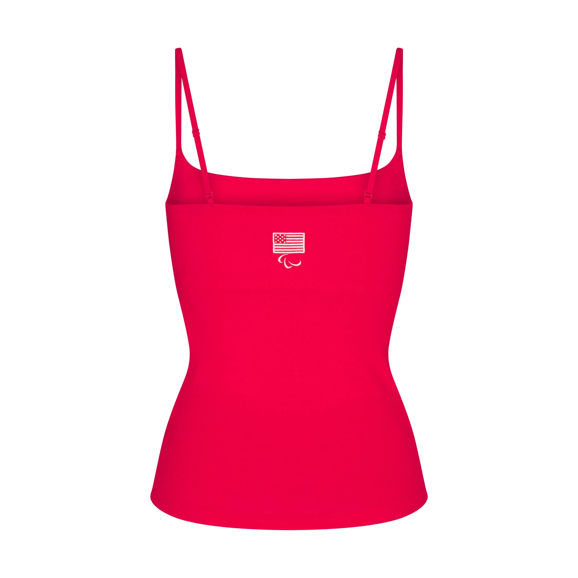 SKIMS FOR TEAM USA COTTON JERSEY PARALYMPIC CAMI | RED - Image 6