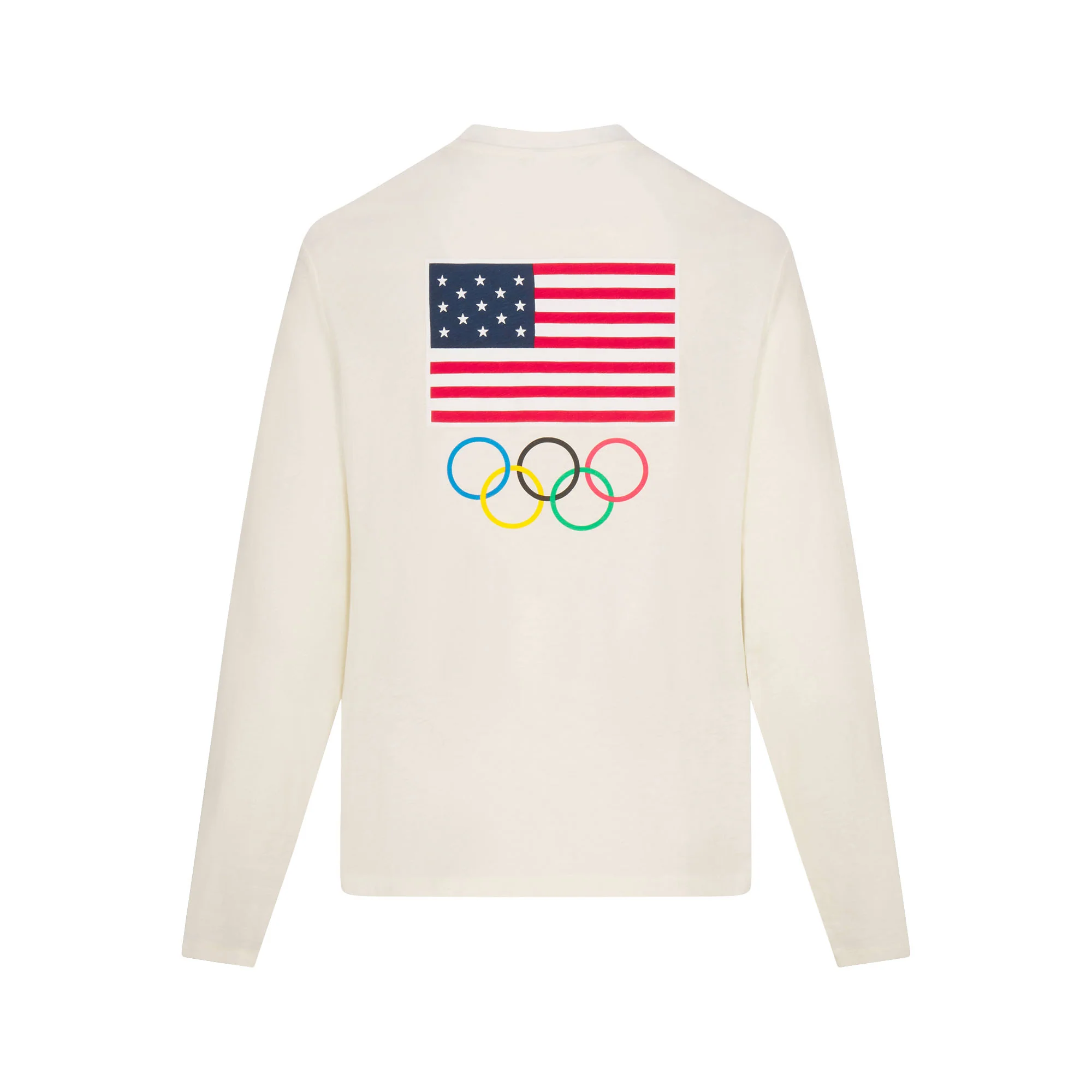 SKIMS FOR TEAM USA WORN IN JERSEY OLYMPIC LONG SLEEVE T-SHIRT | ECRU - Image 8