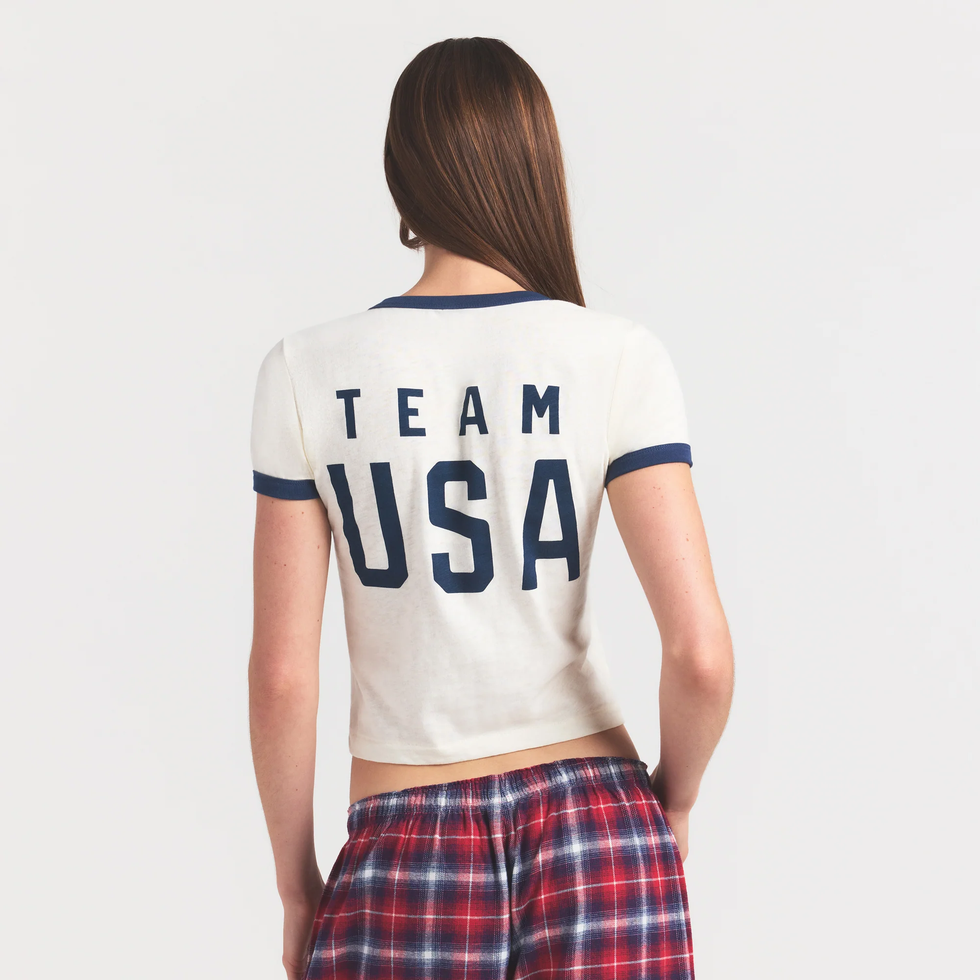 SKIMS FOR TEAM USA WORN IN JERSEY OLYMPIC SHRUNKEN T-SHIRT | ECRU - Image 3