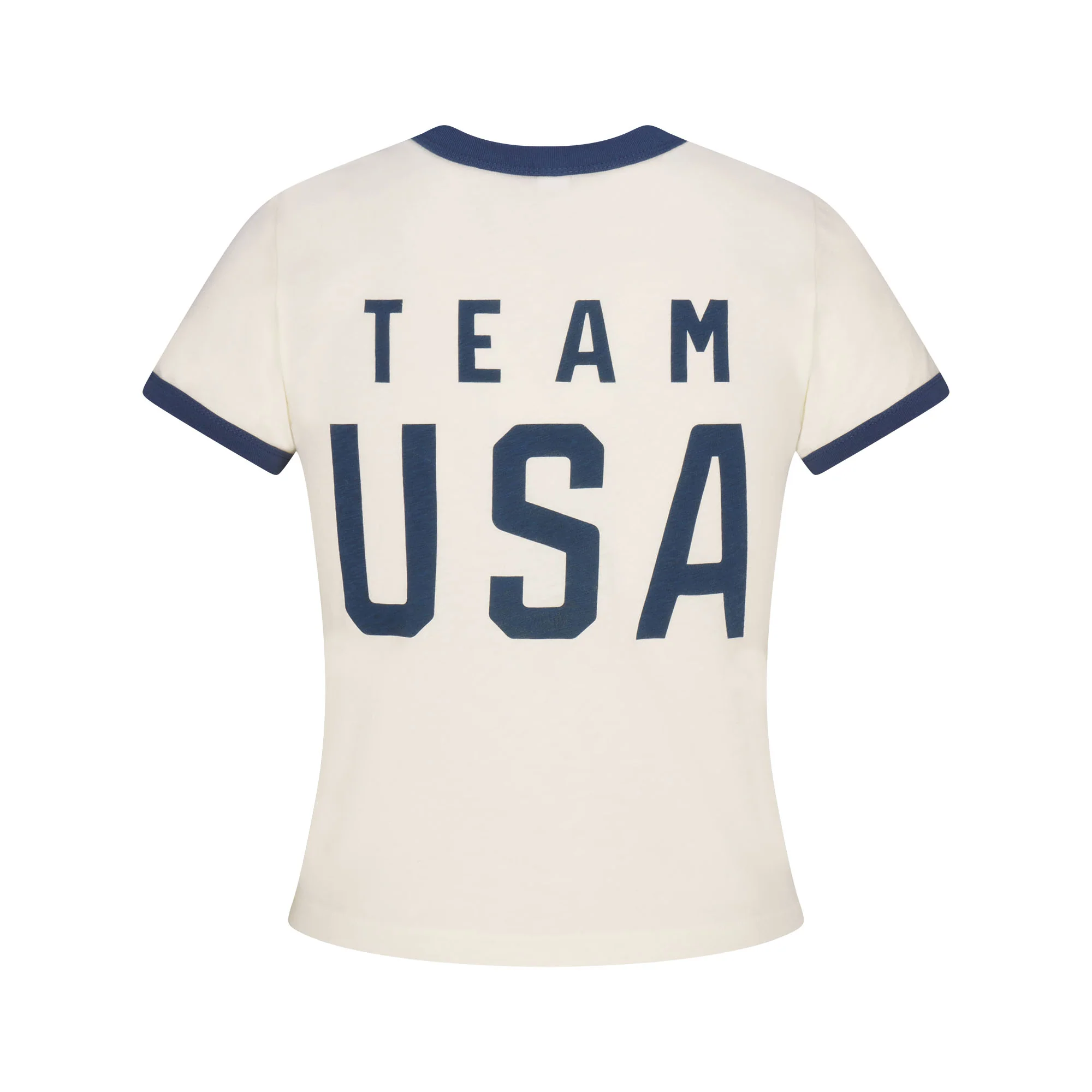 SKIMS FOR TEAM USA WORN IN JERSEY OLYMPIC SHRUNKEN T-SHIRT | ECRU - Image 6