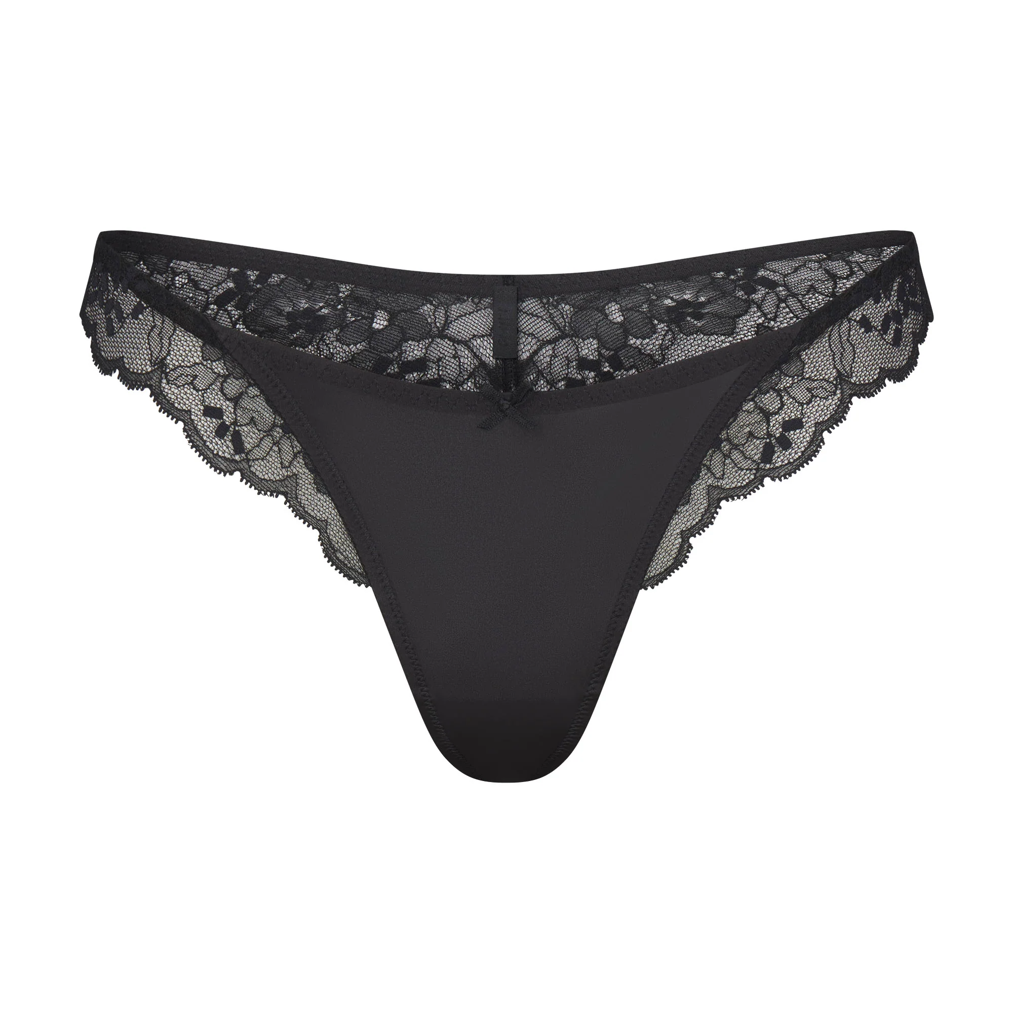 SKIMS LACE THONG | ONYX