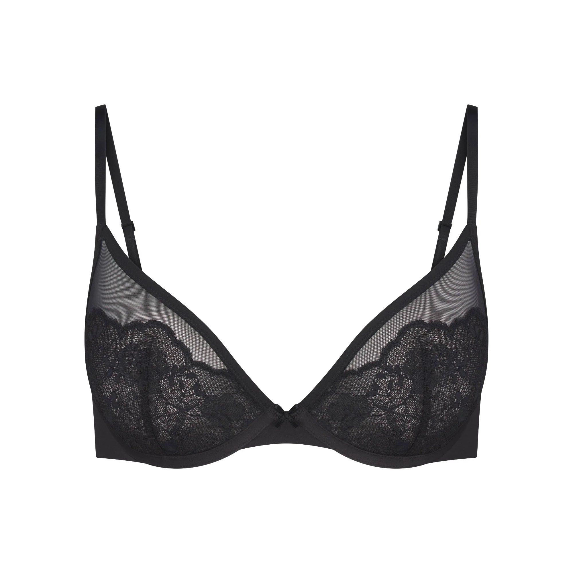 SKIMS LACE UNLINED DEMI BRA | ONYX