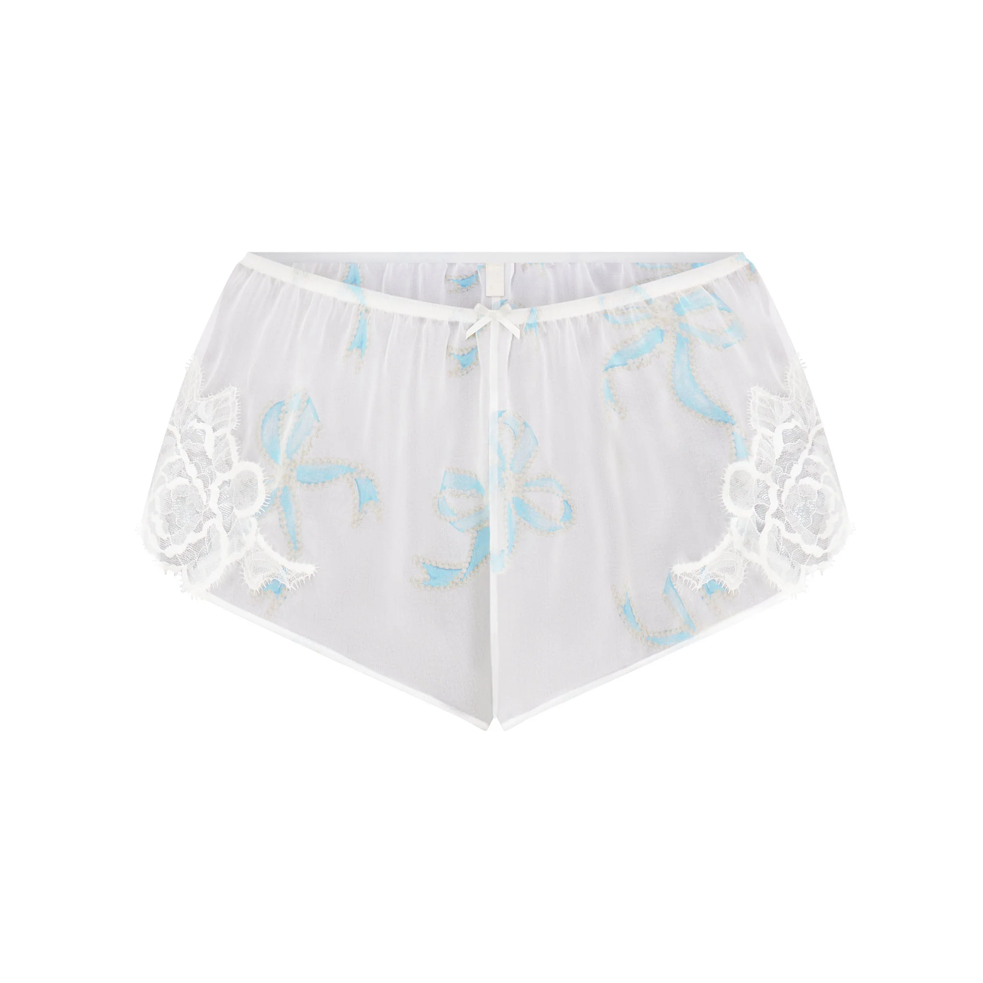 SKIMS ROMANCE CAMI AND SHORT SET | IVORY PEARL BOWS PRINT - Image 8