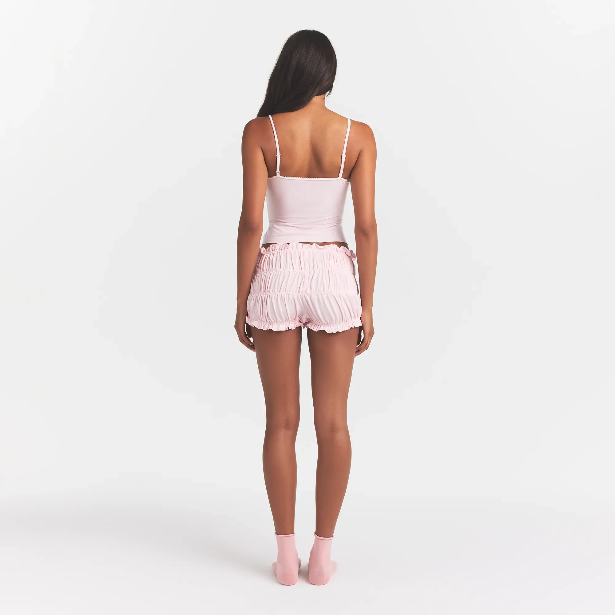 SKIMS SLEEP CAMI AND BLOOMER SET | BARELY PINK - Image 4