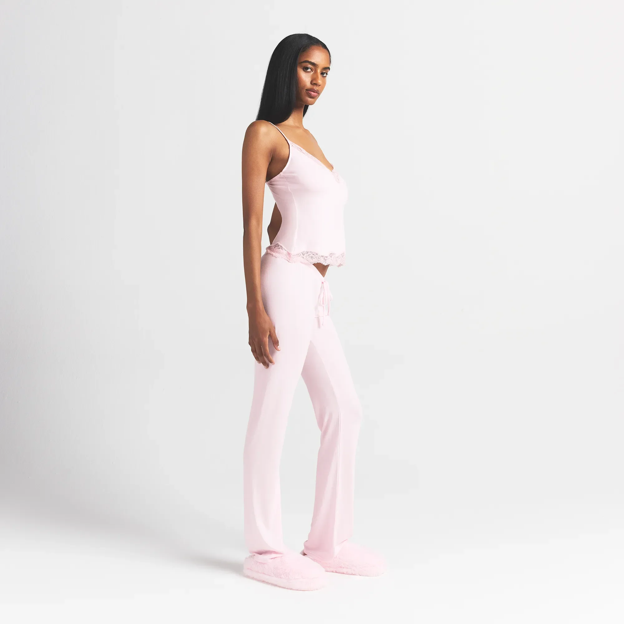 SKIMS SLEEP LACE CAMI AND PANT SET | BLOOM - Image 4