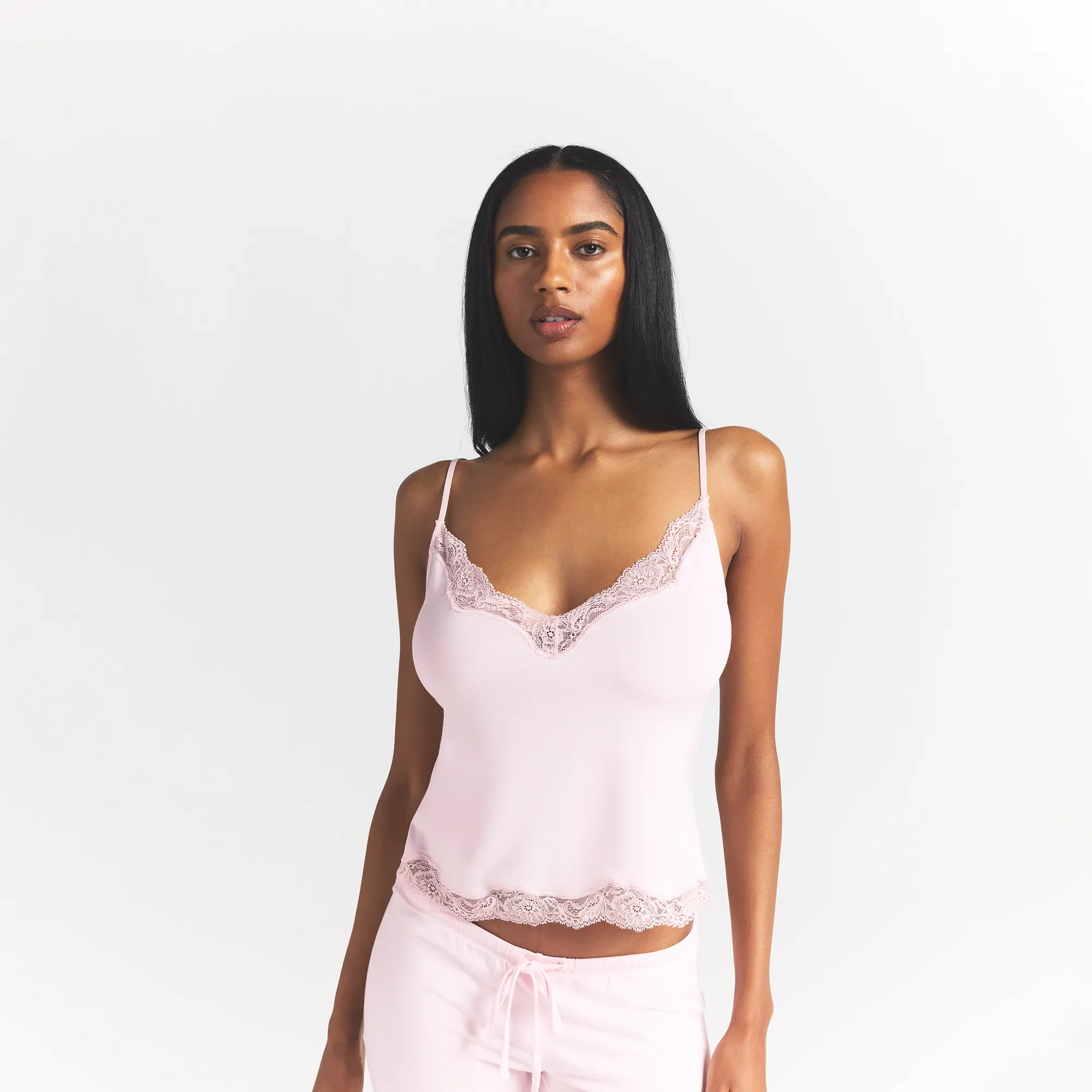 SKIMS SLEEP LACE CAMI AND PANT SET | BLOOM - Image 5