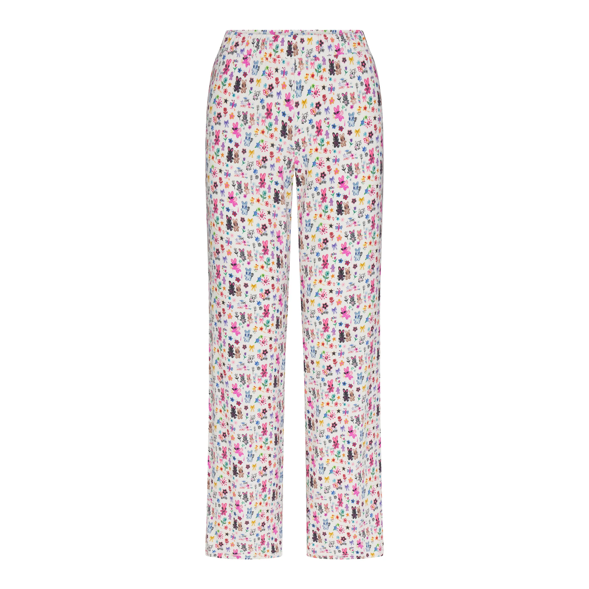 SKIMS SLEEP LONG SLEEVE BUTTON UP SET | MARBLE COOL BUNNY - Image 7