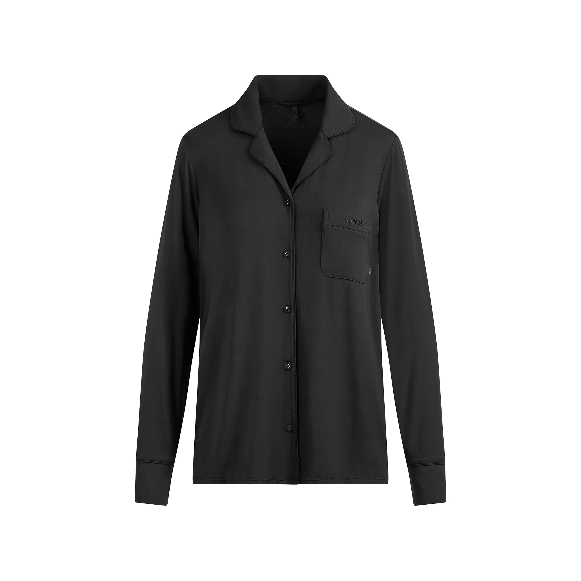 SKIMS SLEEP LONG SLEEVE BUTTON UP SET | ONYX - Image 6