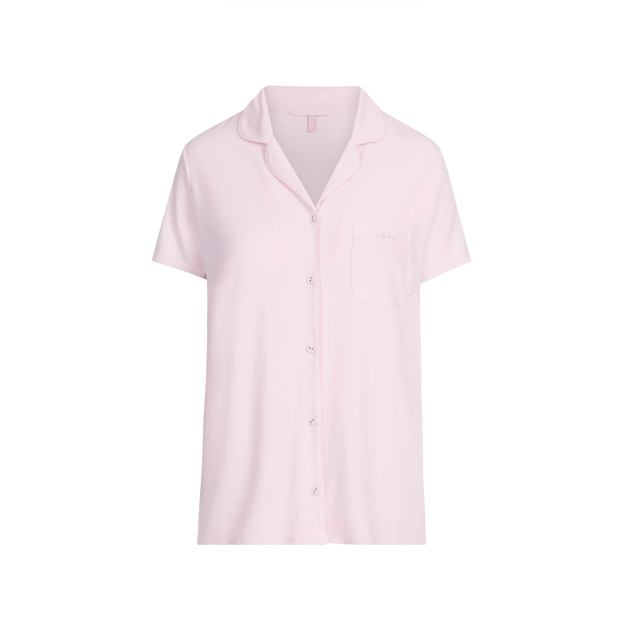 SKIMS SLEEP SHORT SLEEVE BUTTON UP SET | BLOOM - Image 6