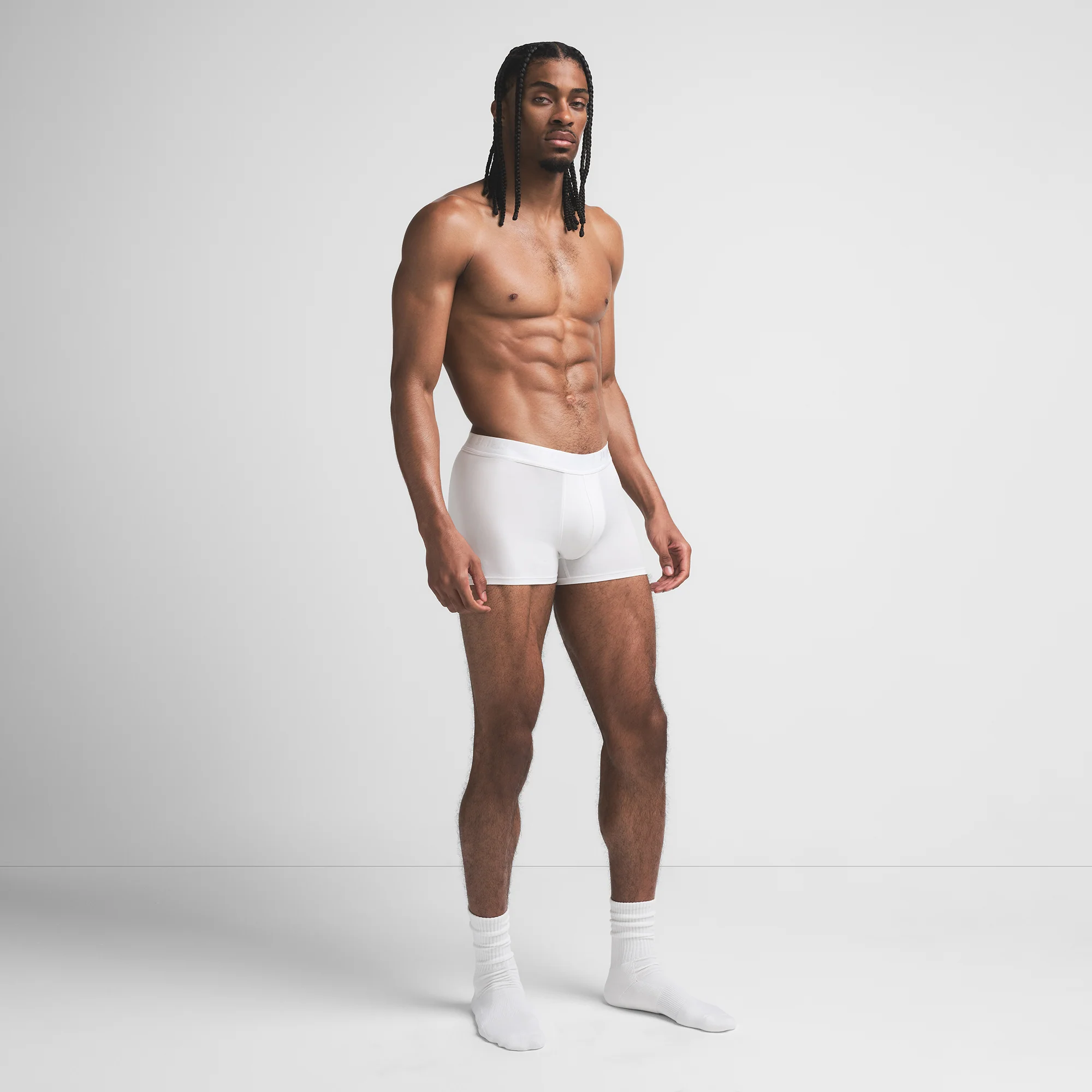SKIMS STRETCH MENS 3" BOXER BRIEF | CHALK - Image 4