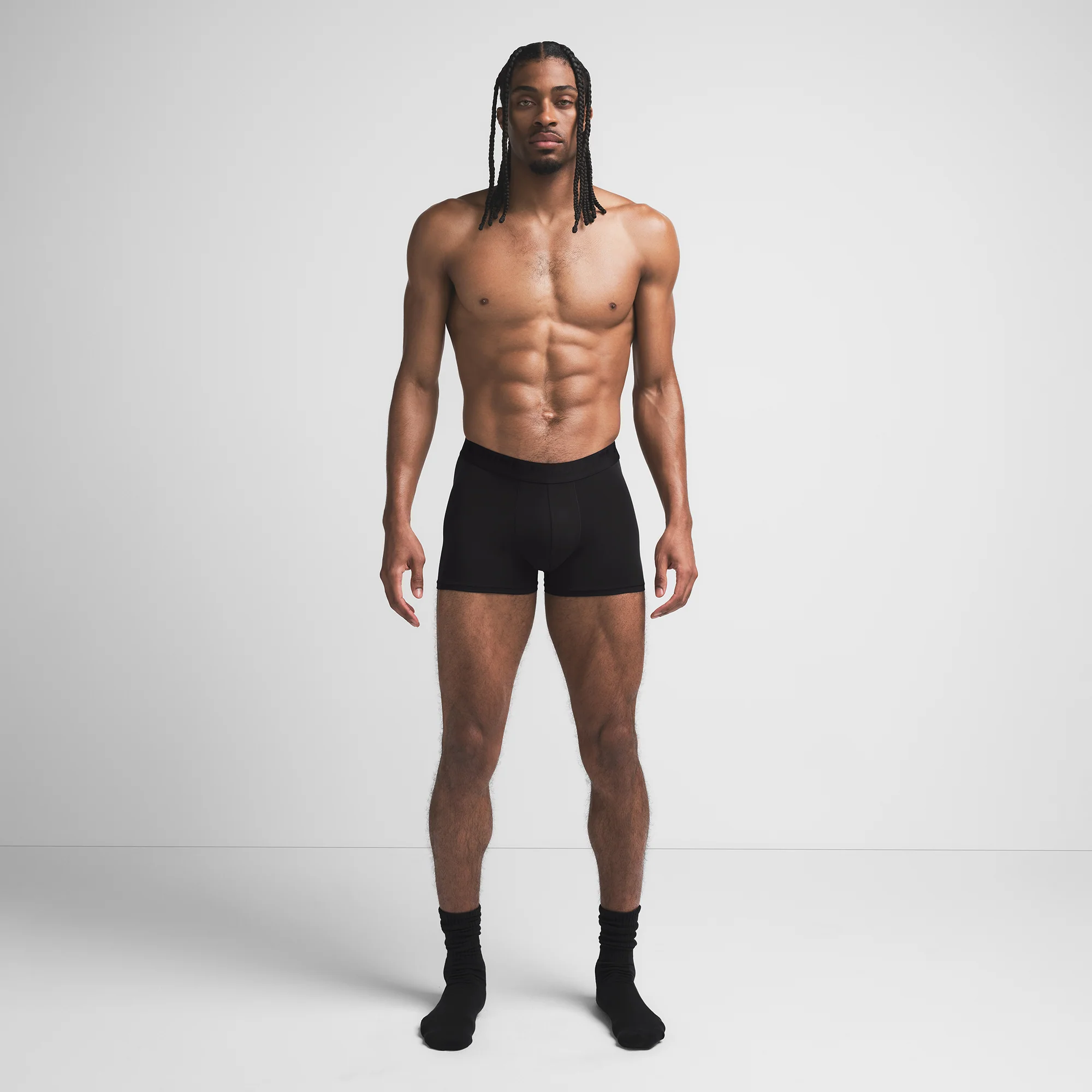 SKIMS STRETCH MENS 3" BOXER BRIEF | OBSIDIAN - Image 2