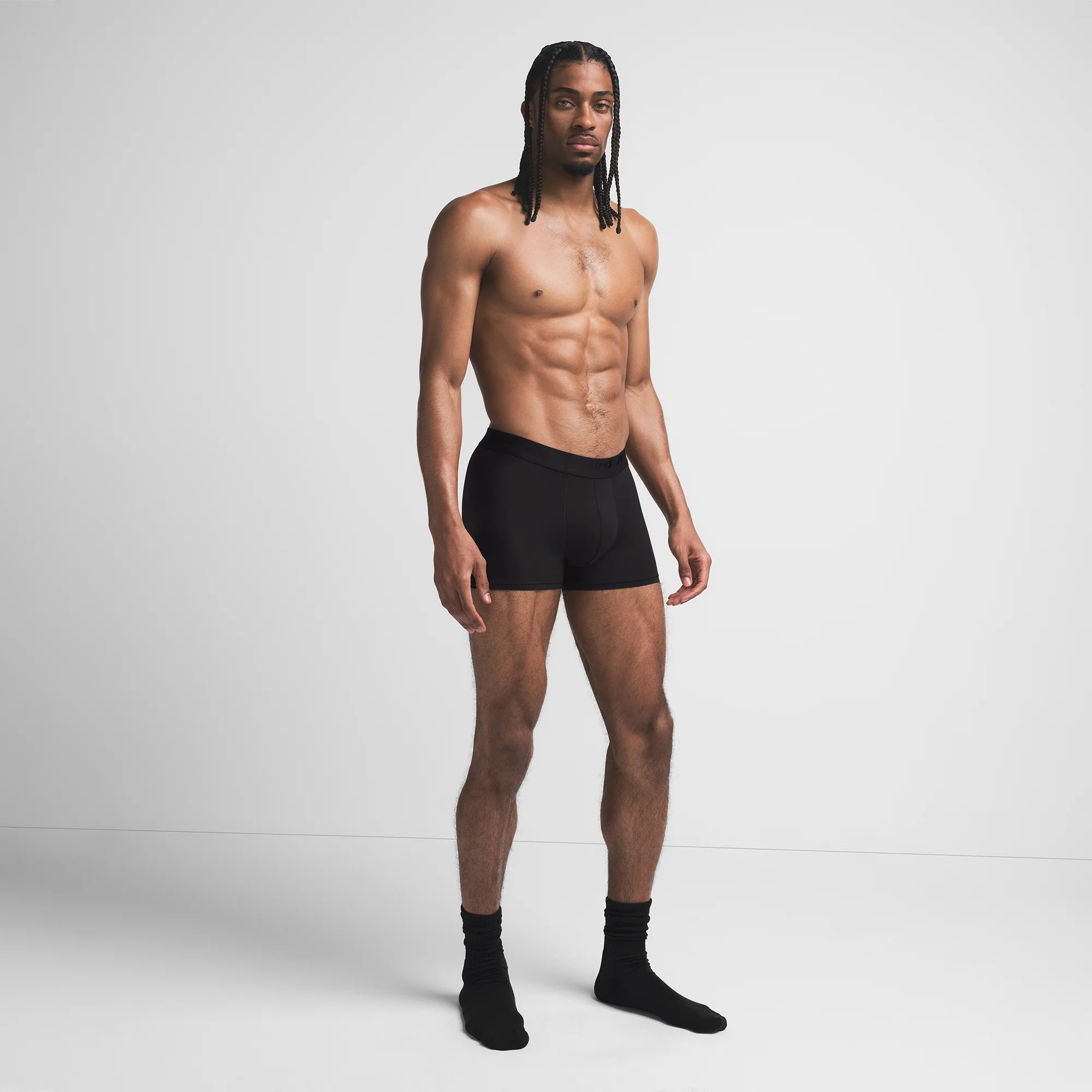 SKIMS STRETCH MENS 3" BOXER BRIEF | OBSIDIAN - Image 4