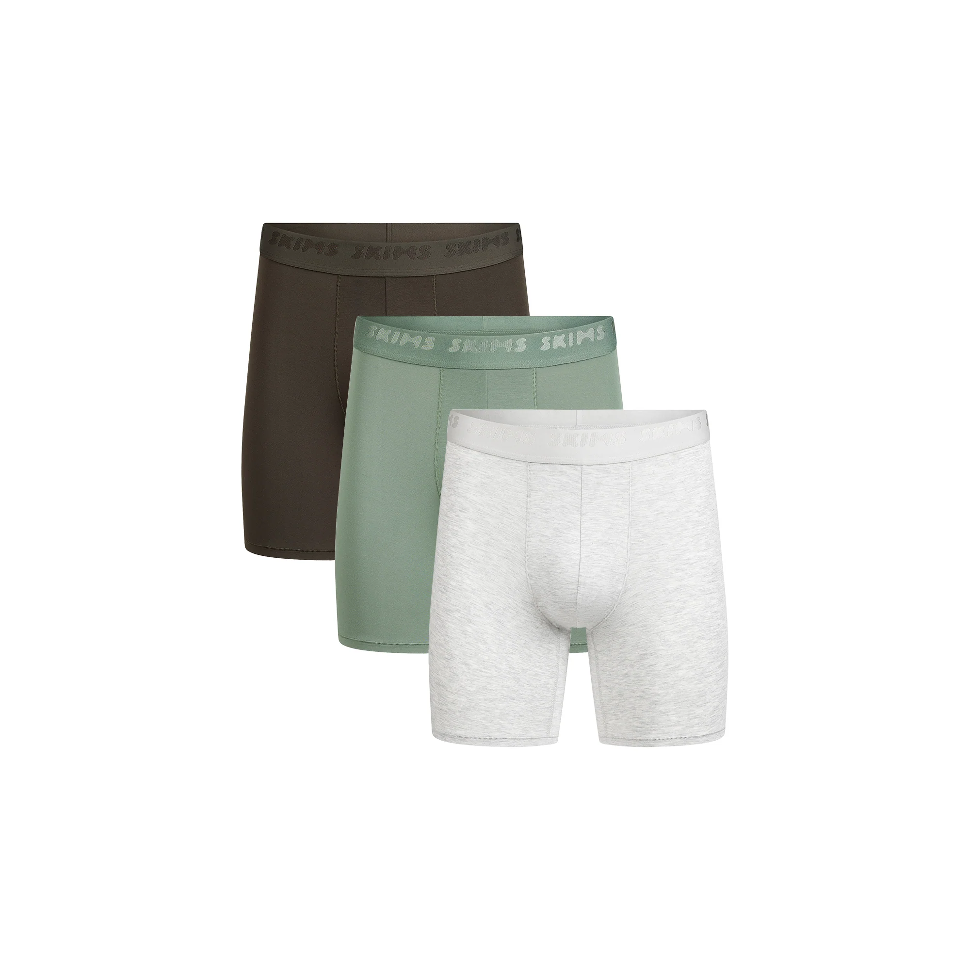 SKIMS STRETCH MENS 5" BOXER BRIEF 3-PACK | LAUREL MULTI