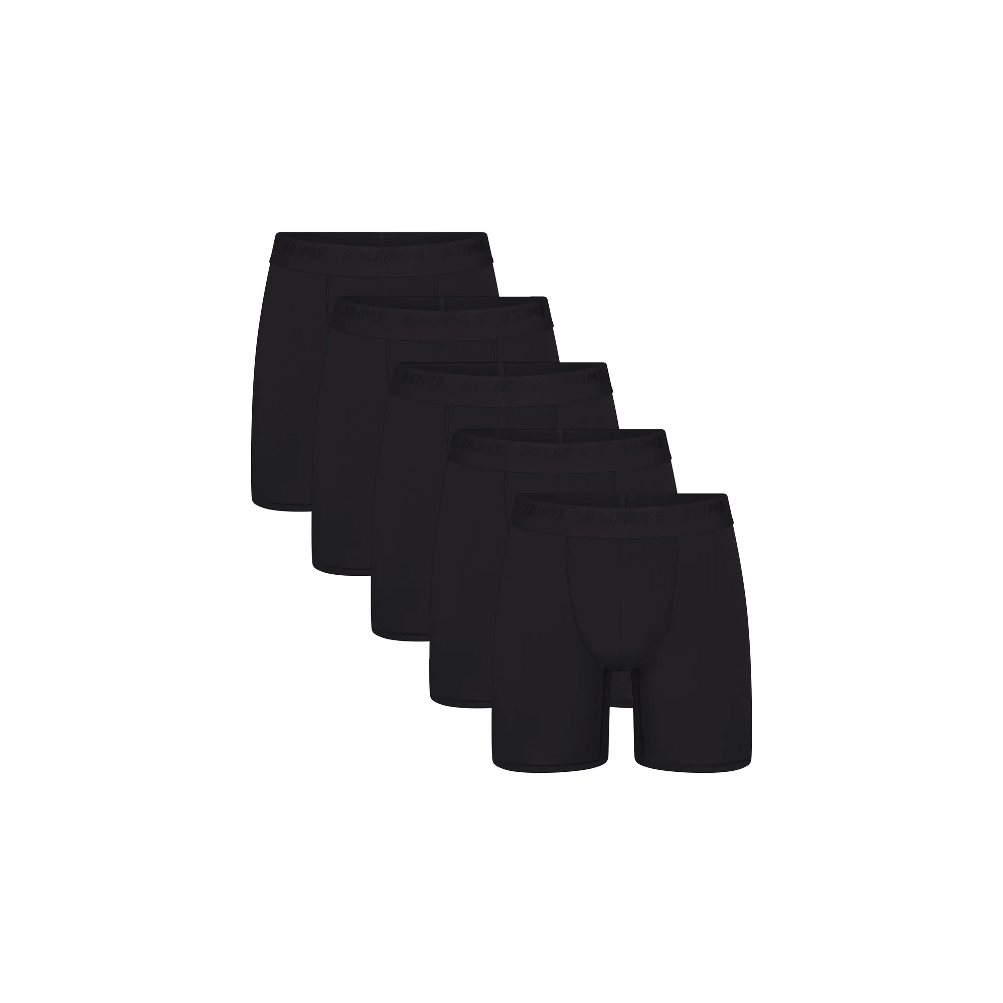 SKIMS STRETCH MENS 5" BOXER BRIEF 5-PACK | OBSIDIAN