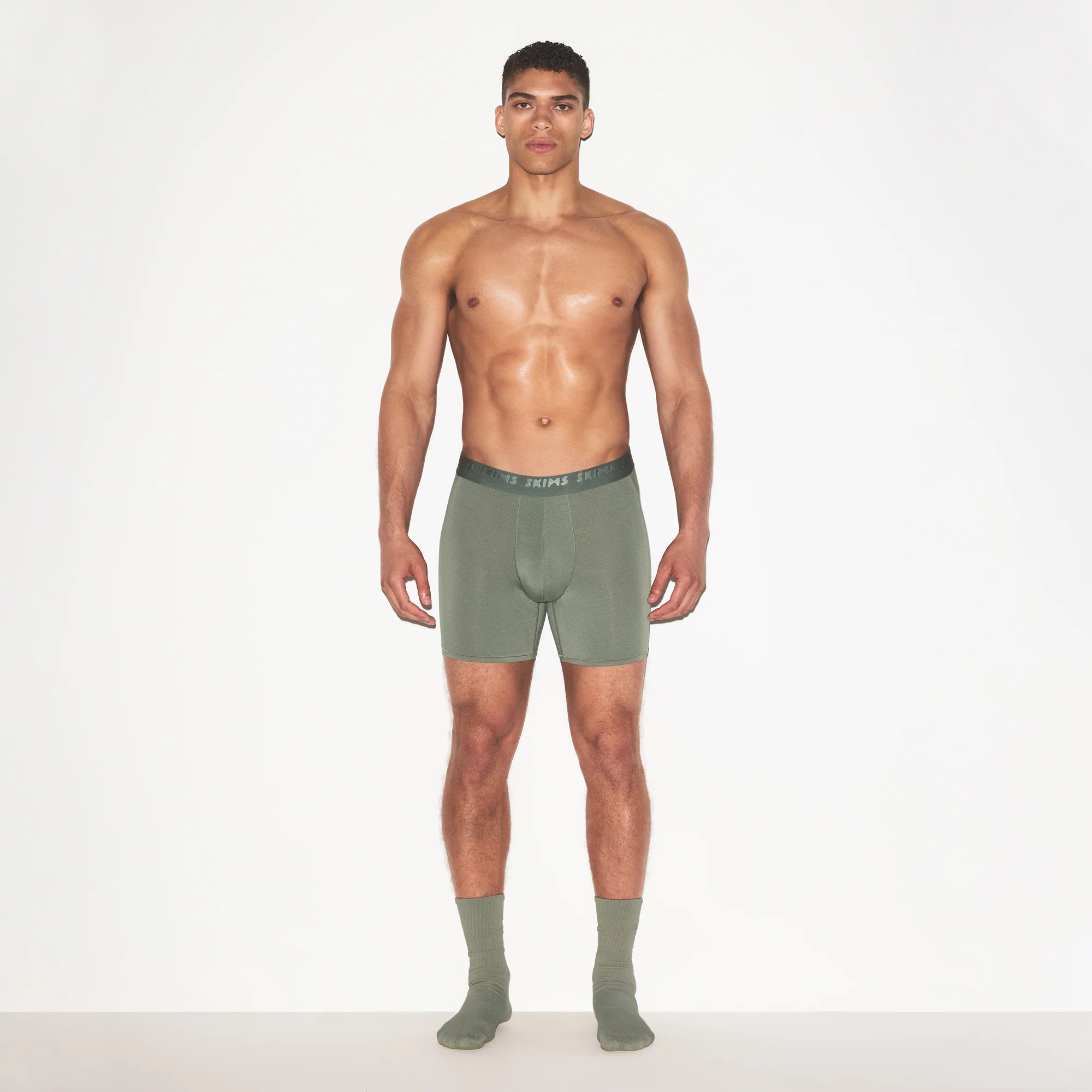 SKIMS STRETCH MENS 5" BOXER BRIEF | LAUREL - Image 2